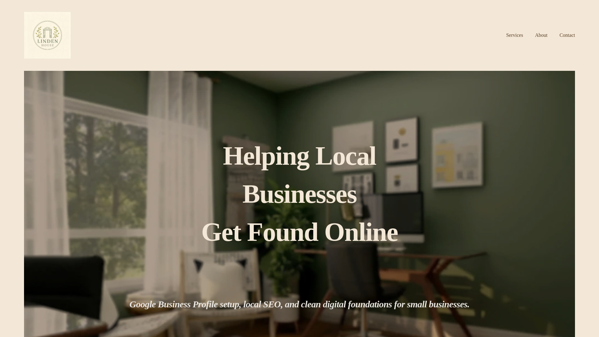 website screenshot of https://lindenhousedigital.com/