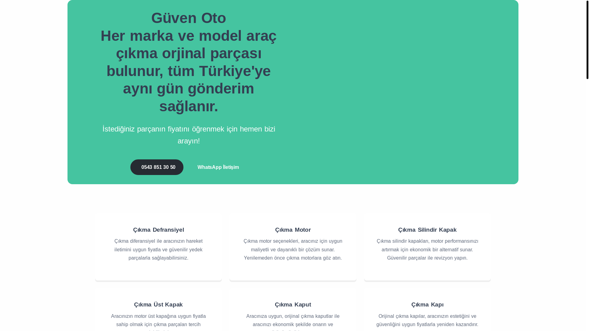 website screenshot of https://guvenotosanayi.com/