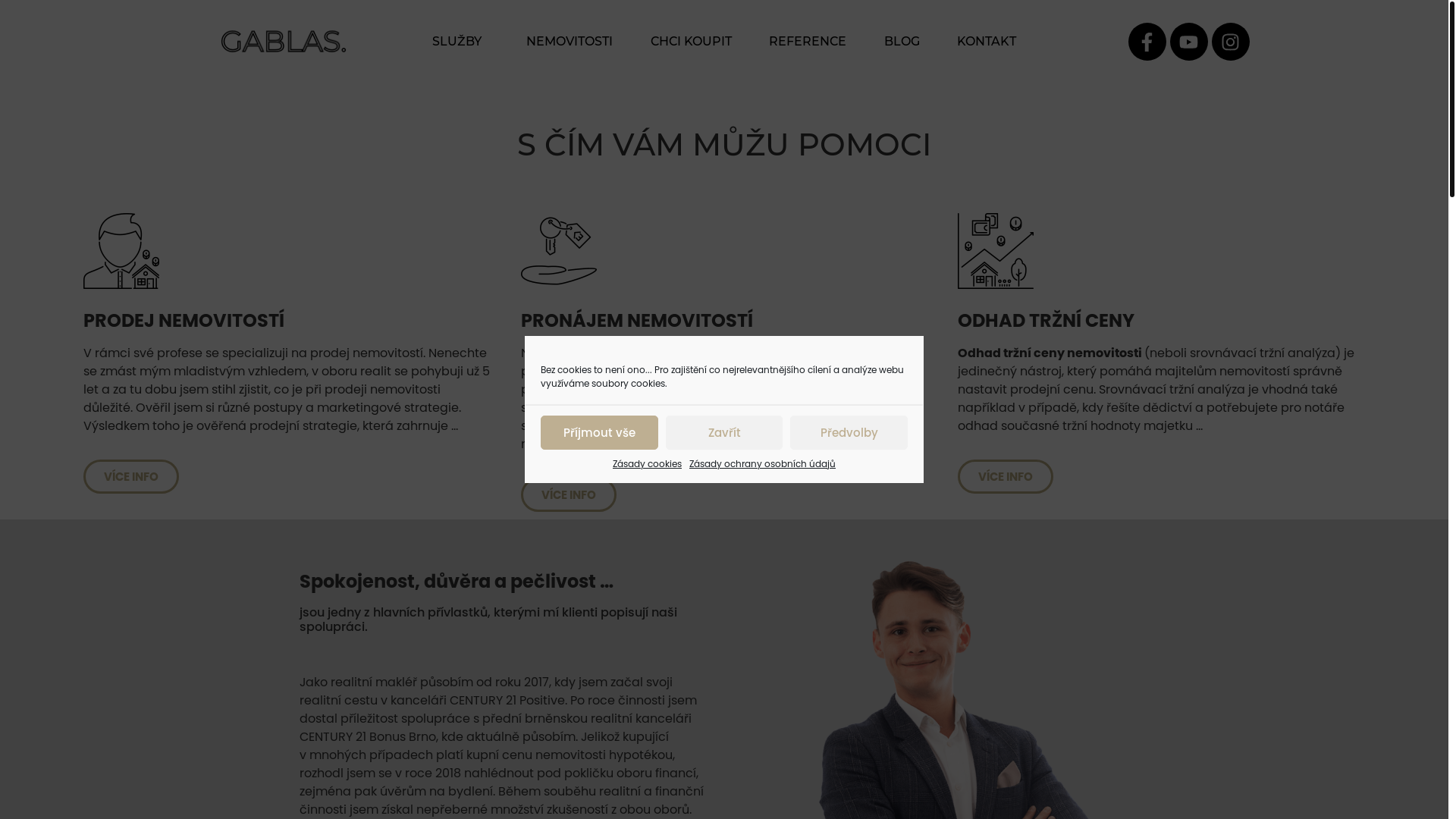 website screenshot of https://david-gablas.cz/