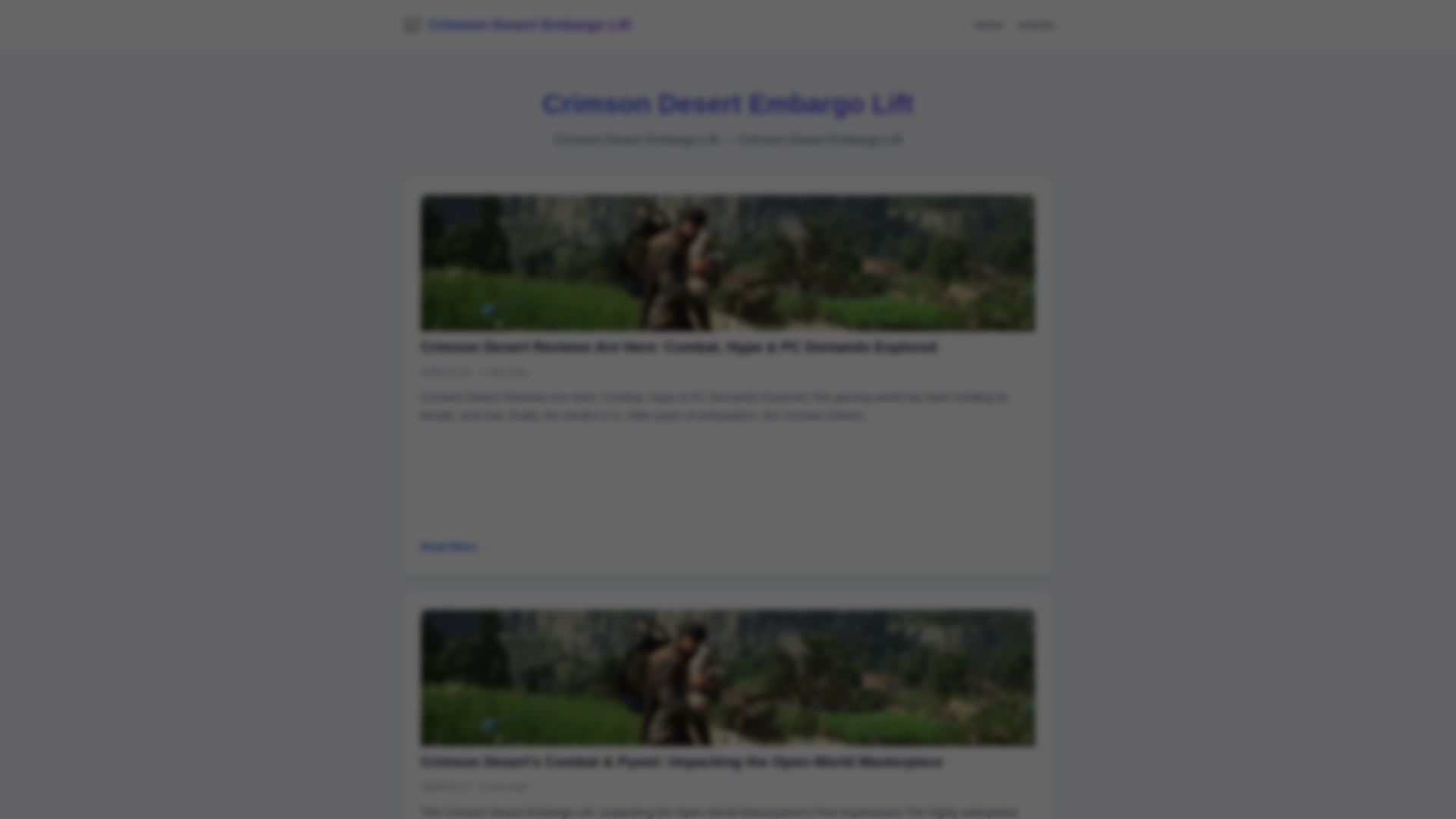 website screenshot of https://crimson-desert-embargo-lift.pages.dev/