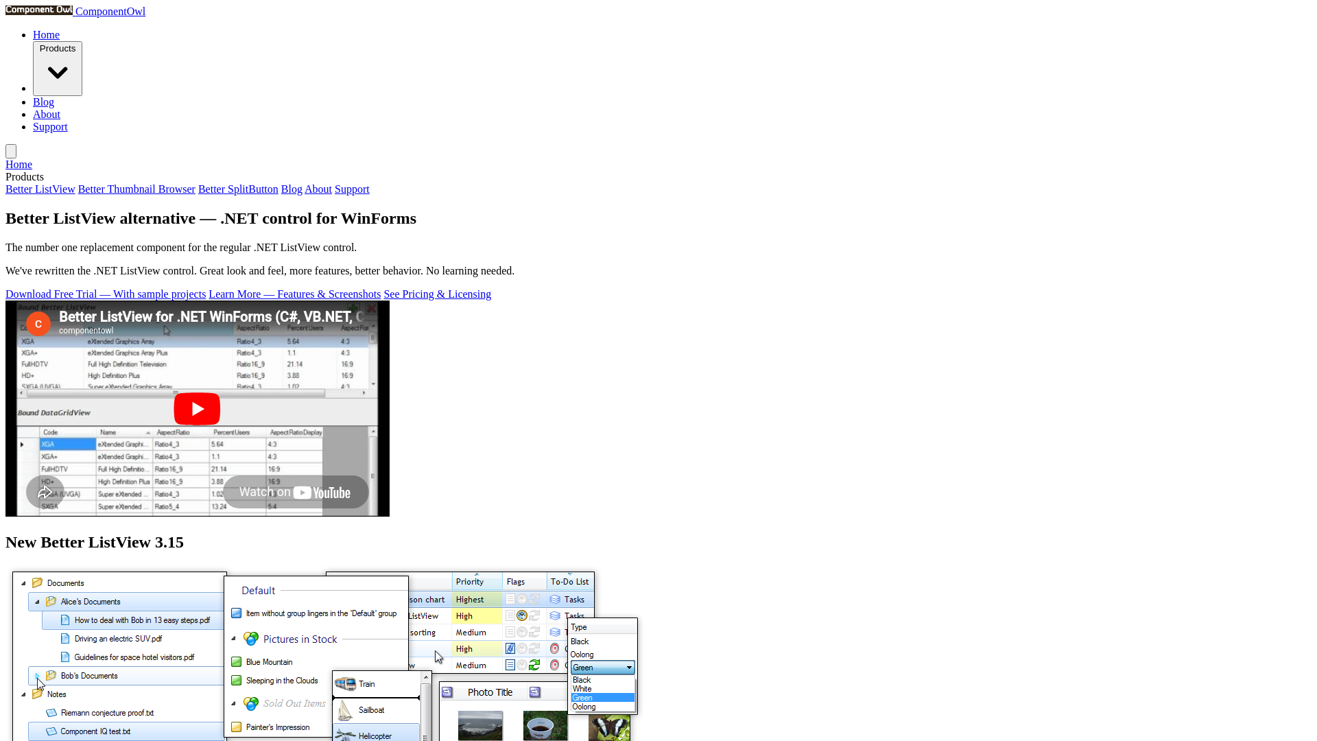 website screenshot of https://componentowl-preview.pages.dev/