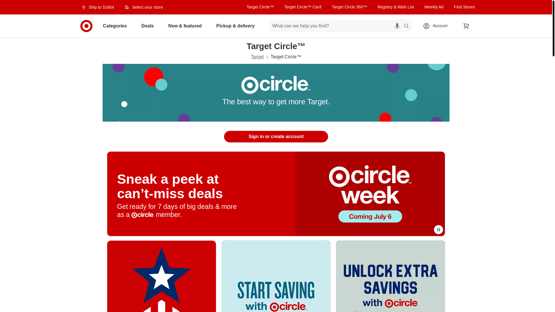website screenshot of https://r.tgt.com/circle
