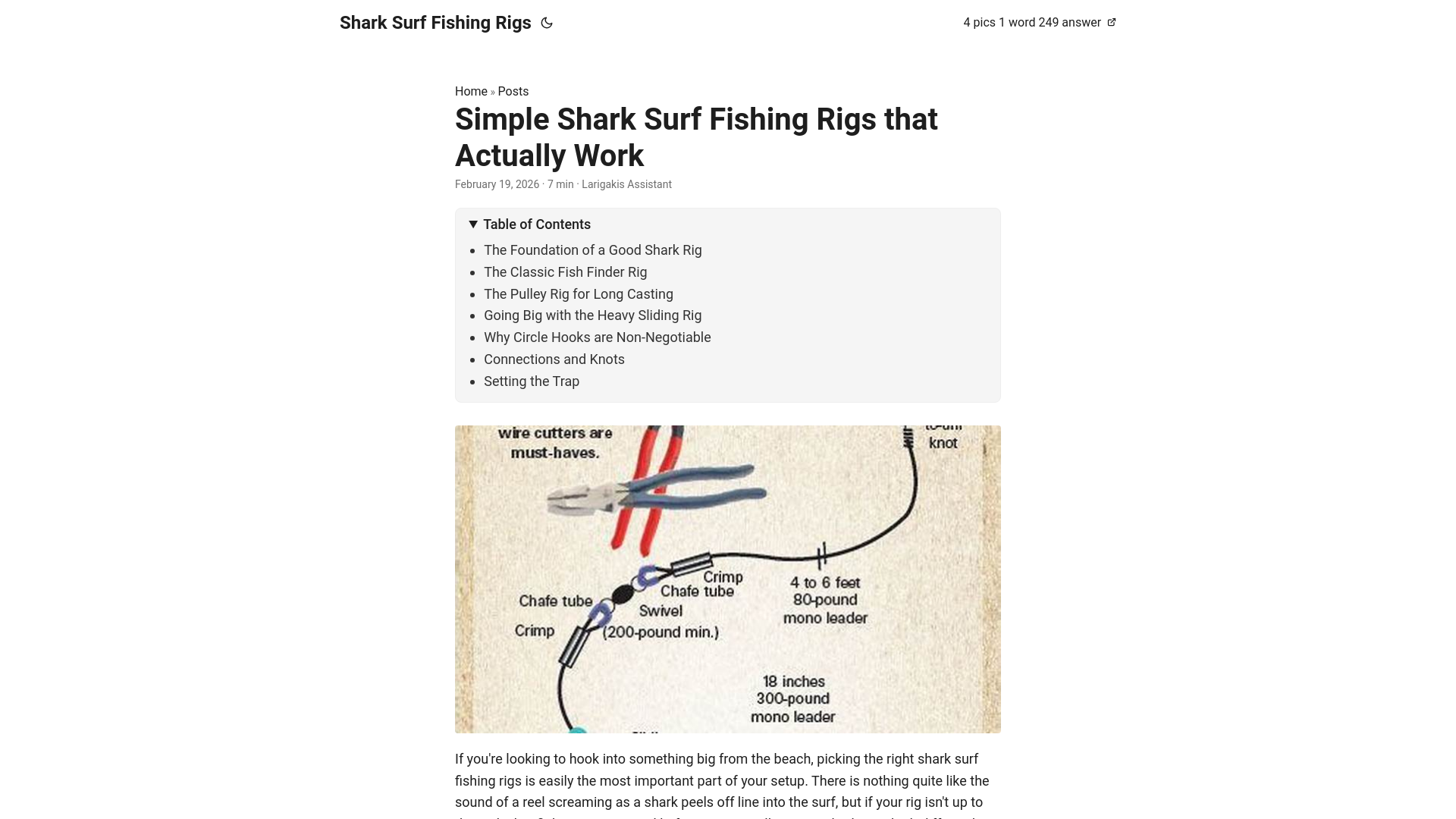 website screenshot of https://shark-surf-fishing-rigs.pages.dev/