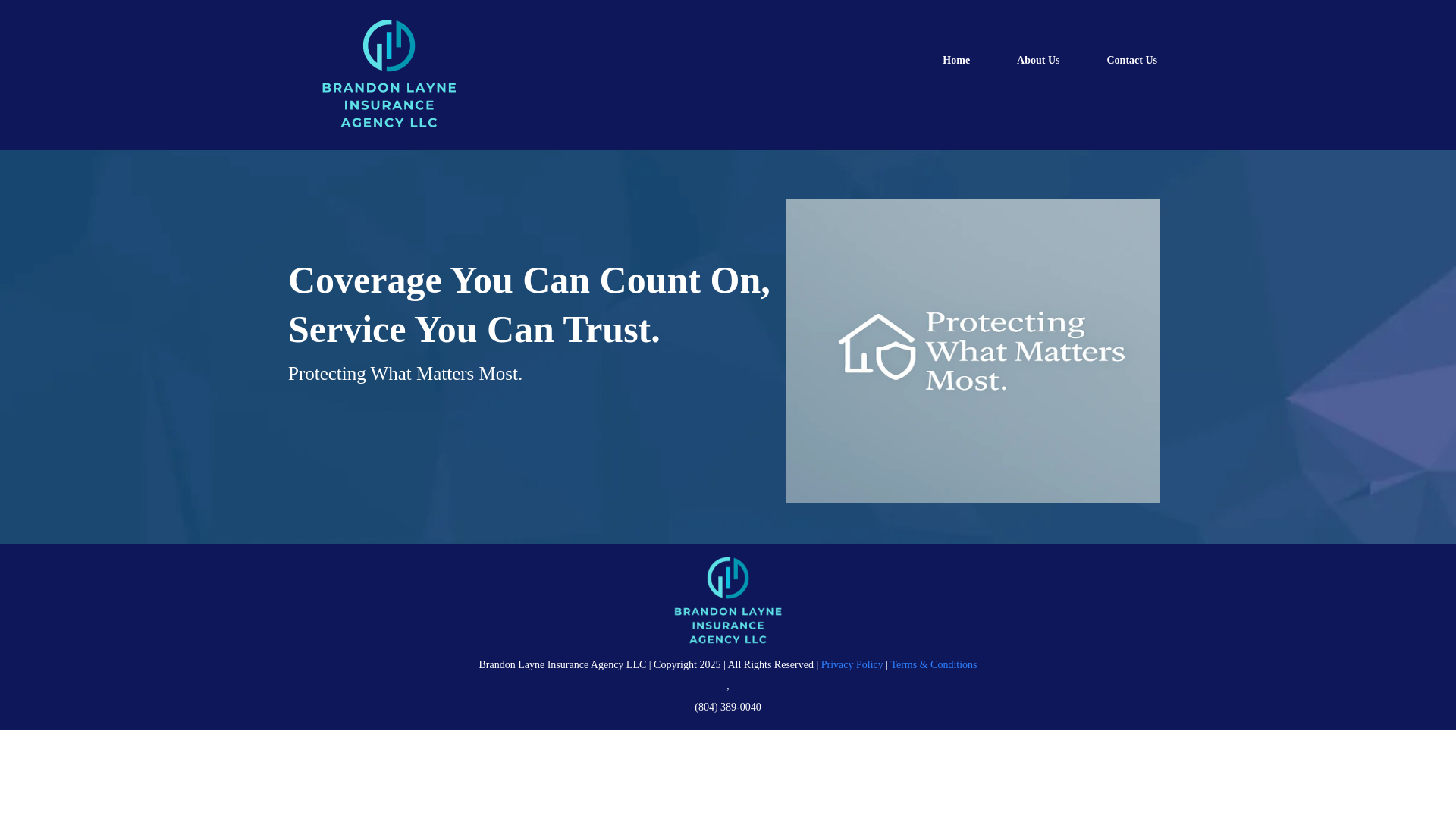 website screenshot of https://brandonlayneinsuranceagency.com/