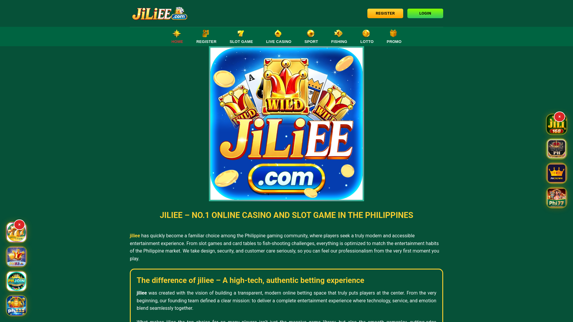 website screenshot of https://jilieepo.com/