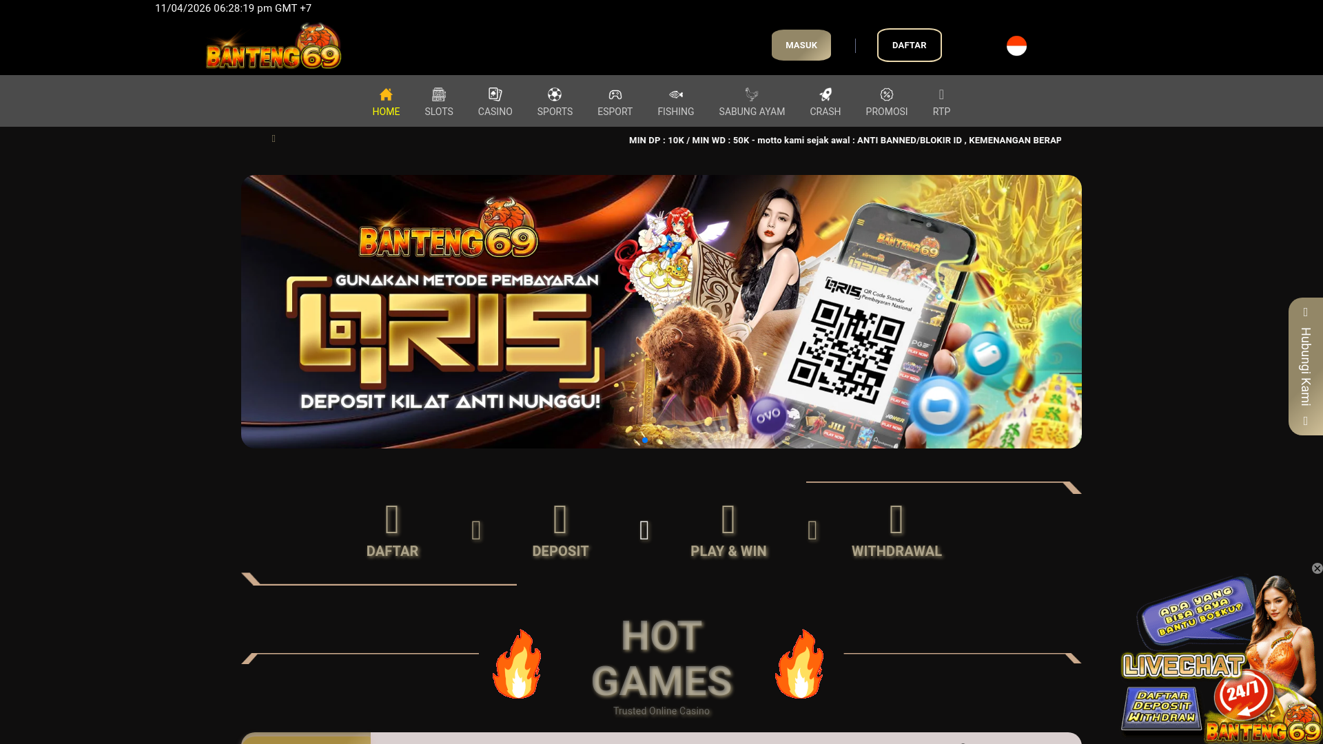 website screenshot of https://naikbanteng69.com/