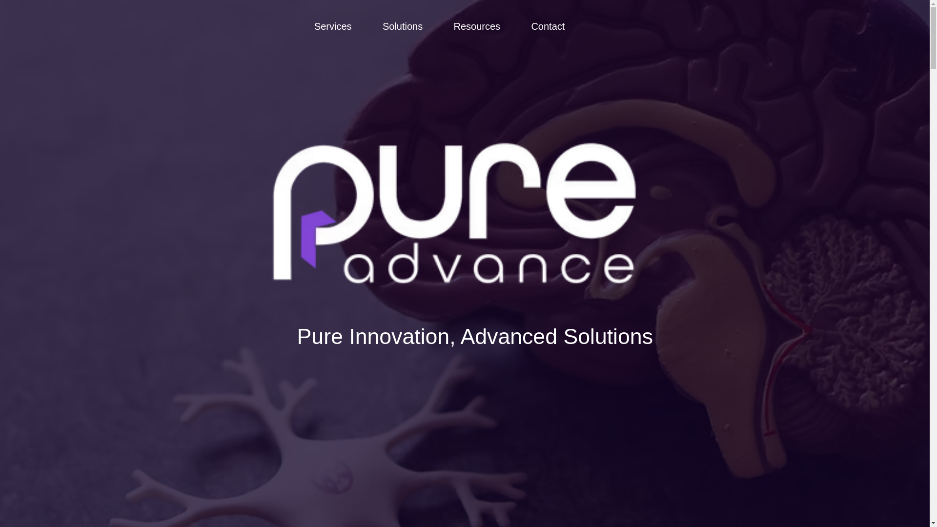 website screenshot of https://pureadvance.sa/