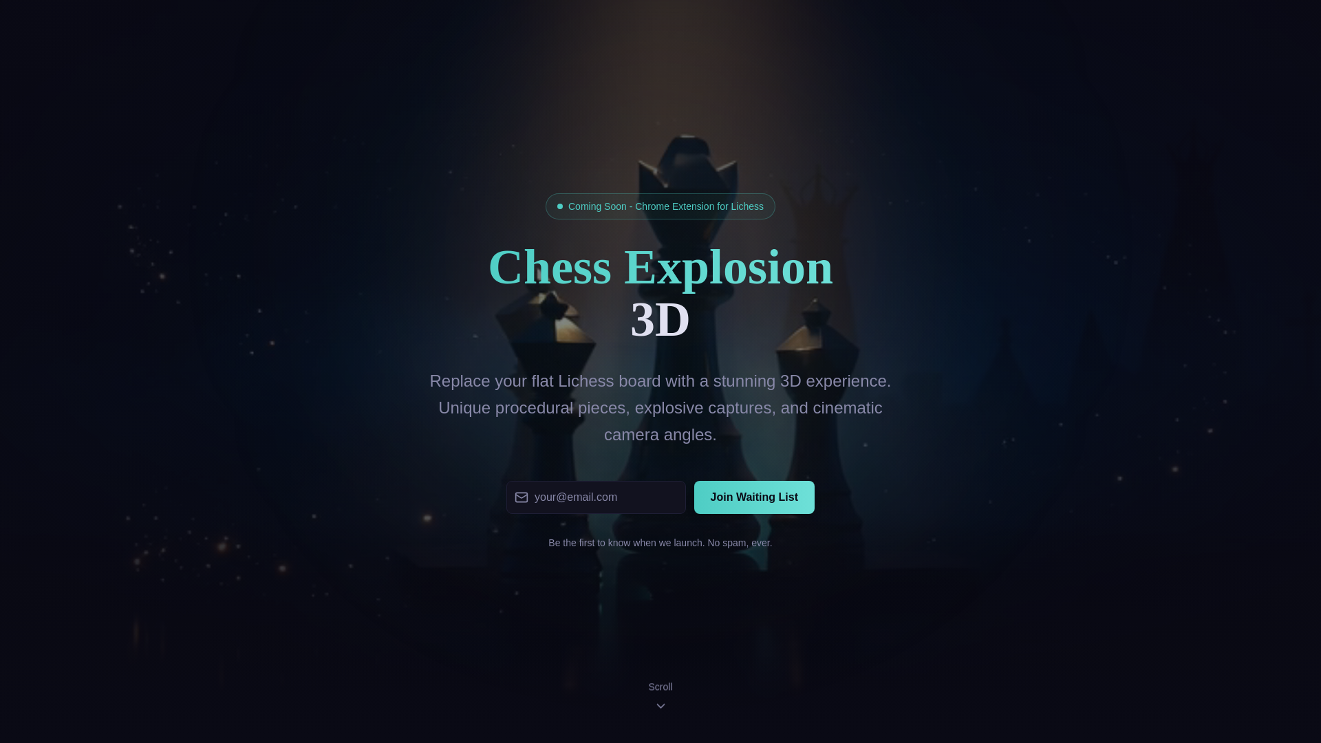 website screenshot of https://chessexplosion.com