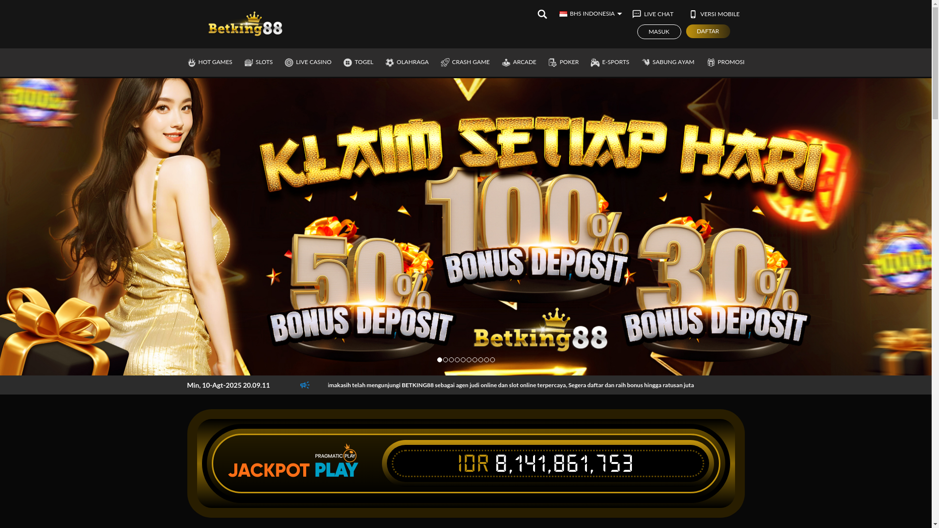 website screenshot of https://betking88j.site/