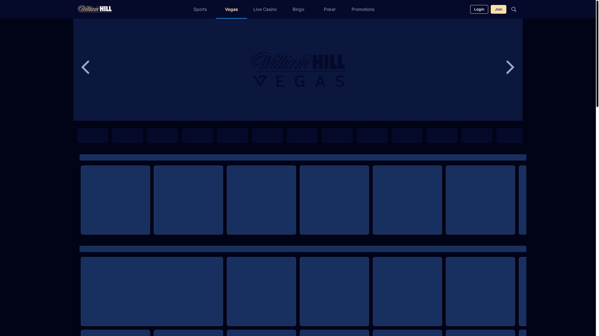 website screenshot of https://vegas.williamhill.com