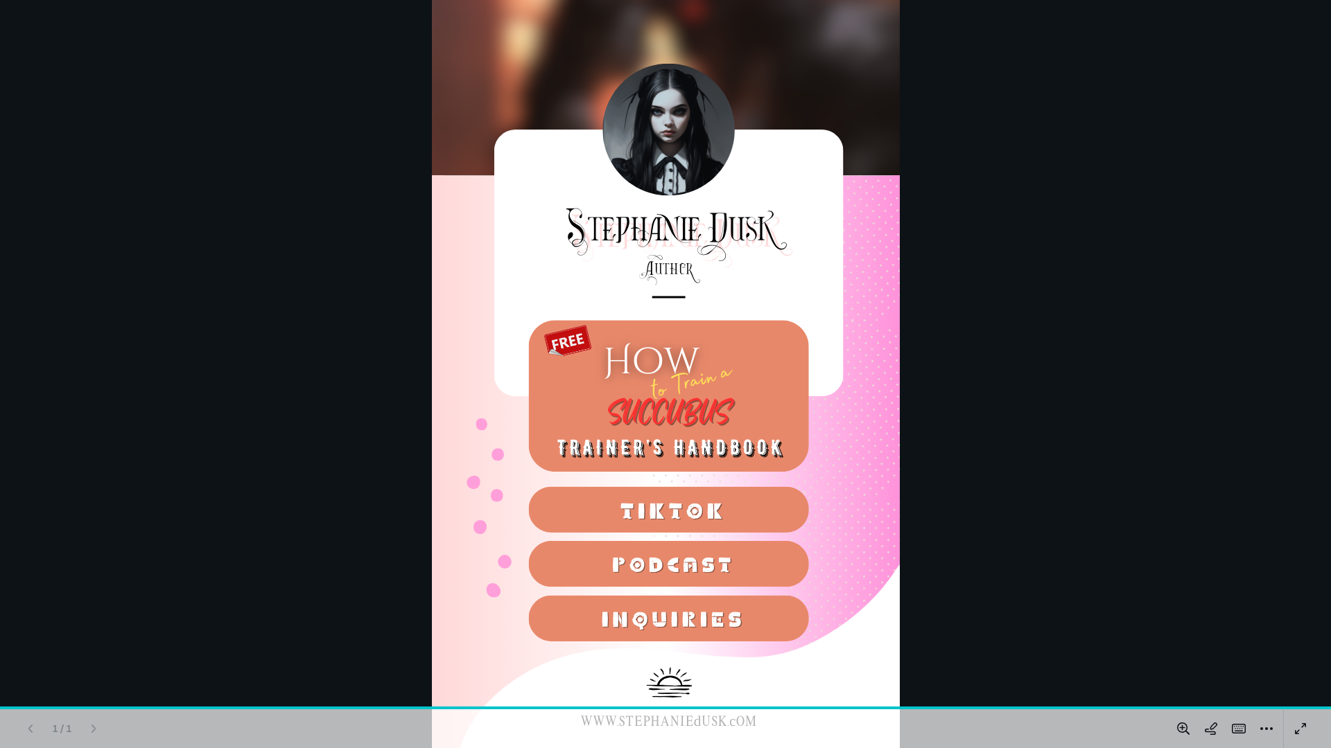 website screenshot of https://stephaniedusk.com/