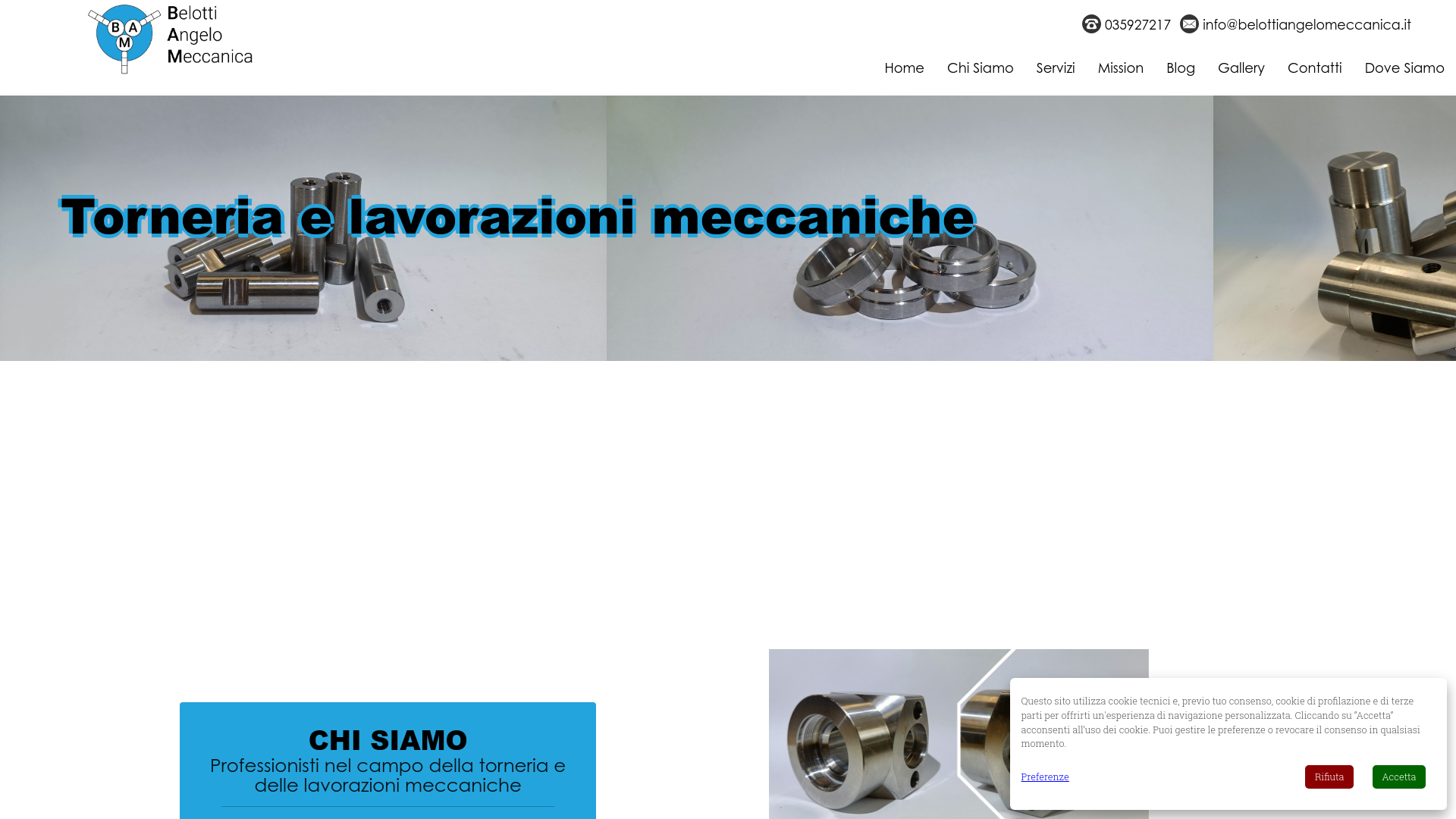 website screenshot of https://belottiangelomeccanica.it/