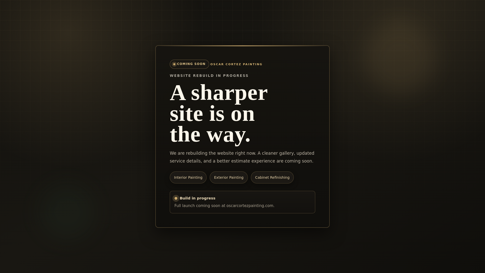 website screenshot of https://oscarcortezpainting.com/
