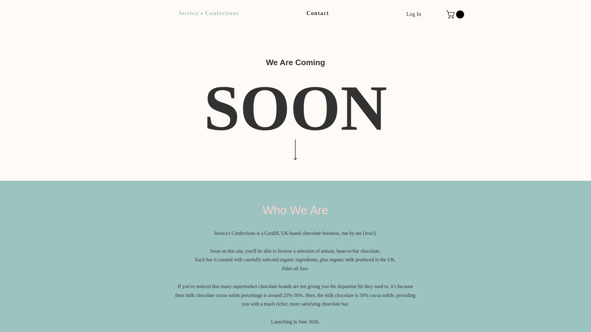 website screenshot of https://jessicasconfections.co.uk