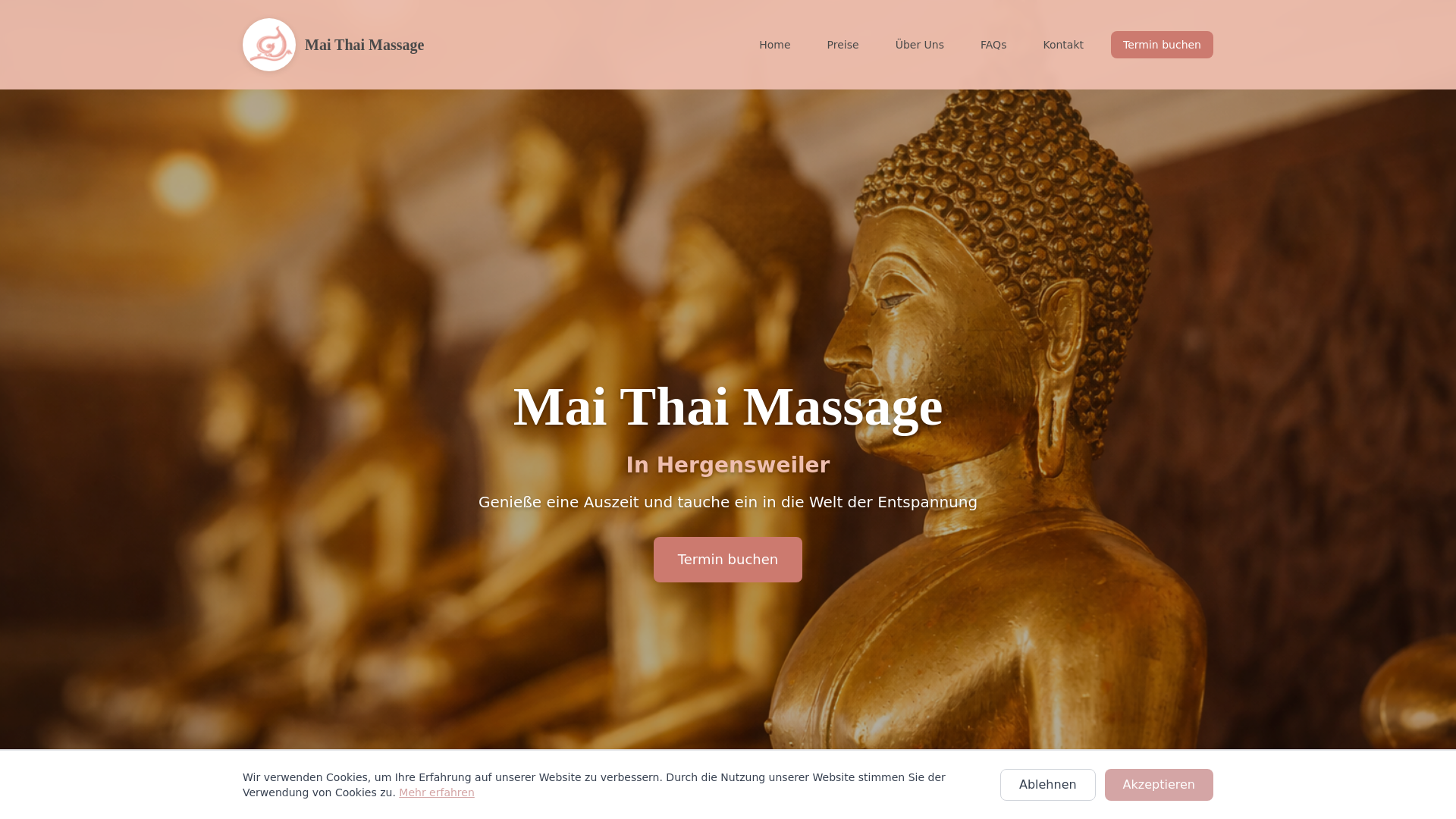 website screenshot of https://mai-thai-massagen.de/