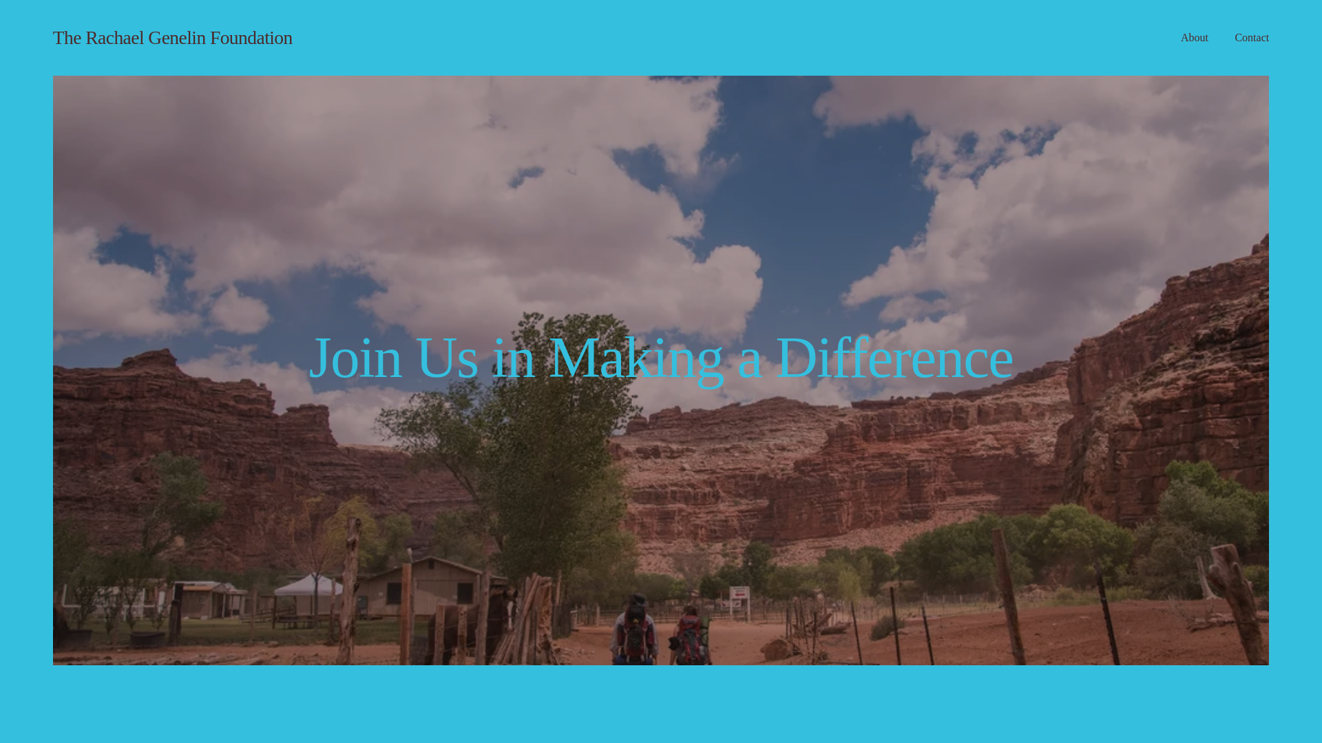 website screenshot of https://therachaelgenelinfoundation.org/