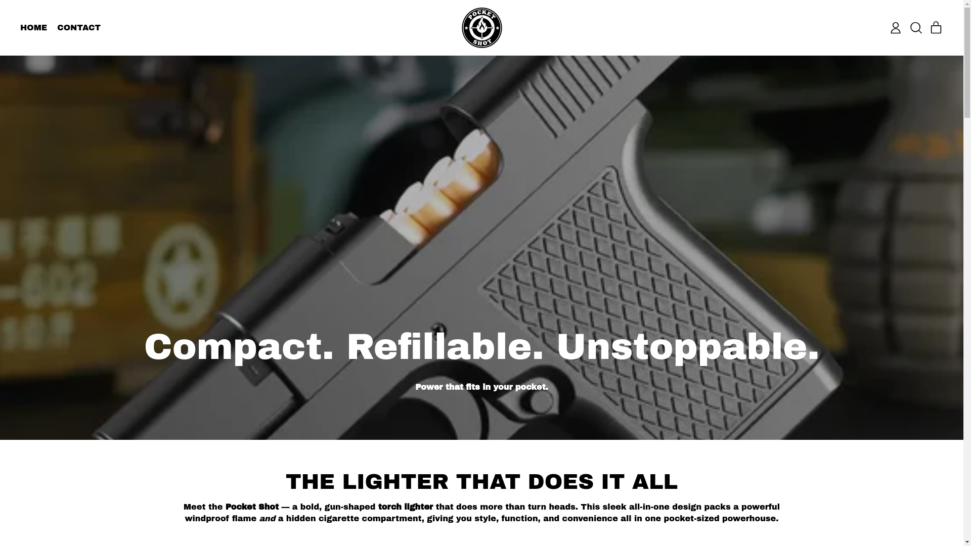 website screenshot of https://pocketshotco.com/