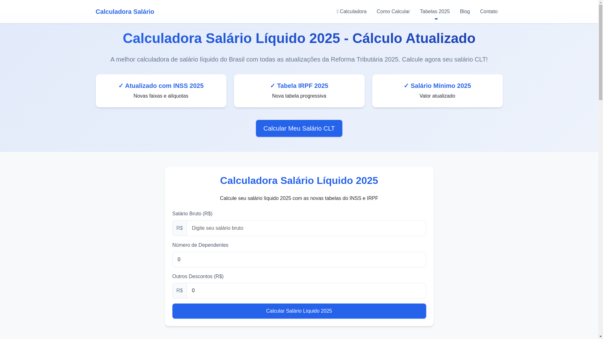 website screenshot of https://calculadorasalario-blog.pages.dev/