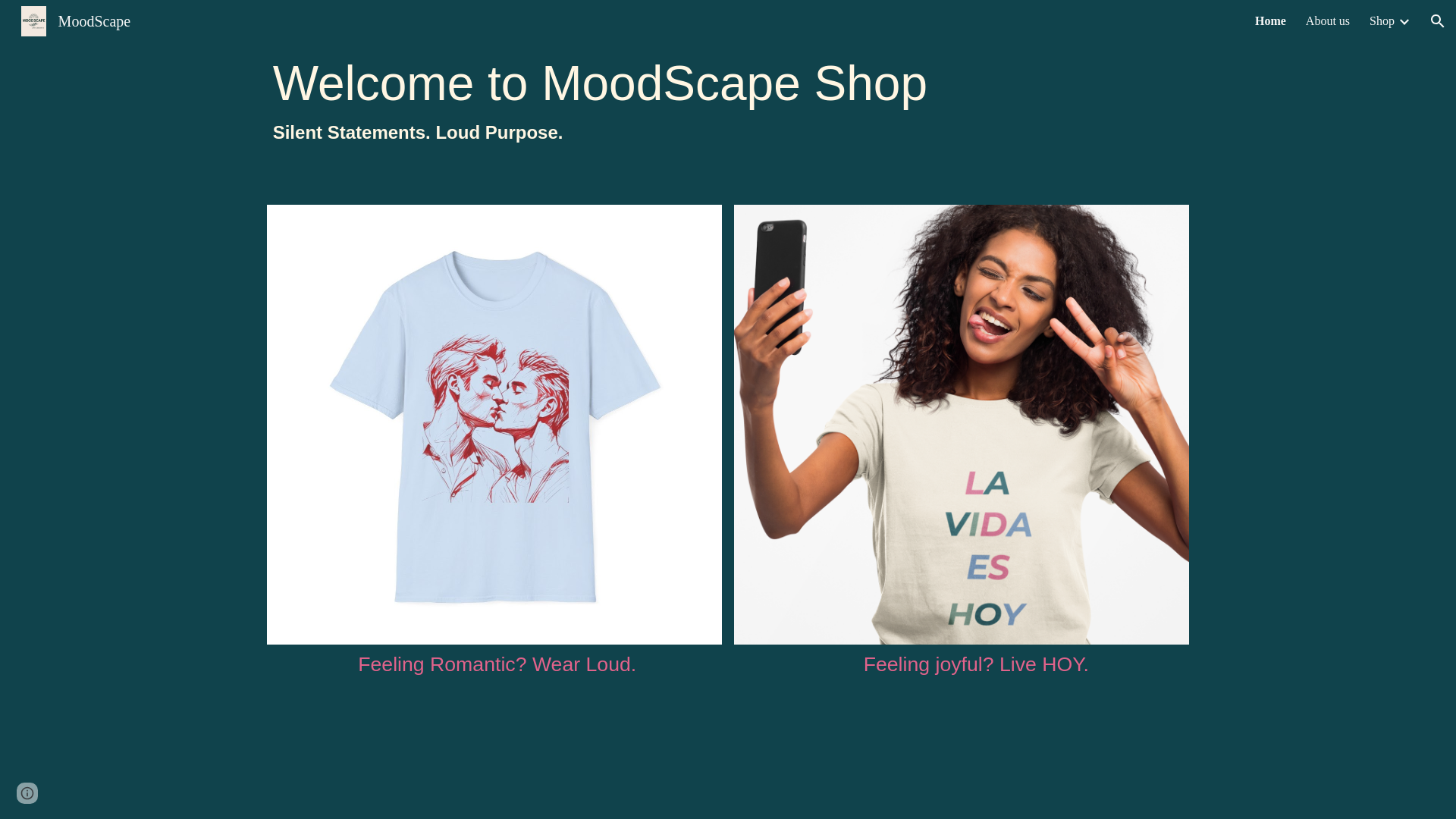 website screenshot of https://moodscapeshop.com/