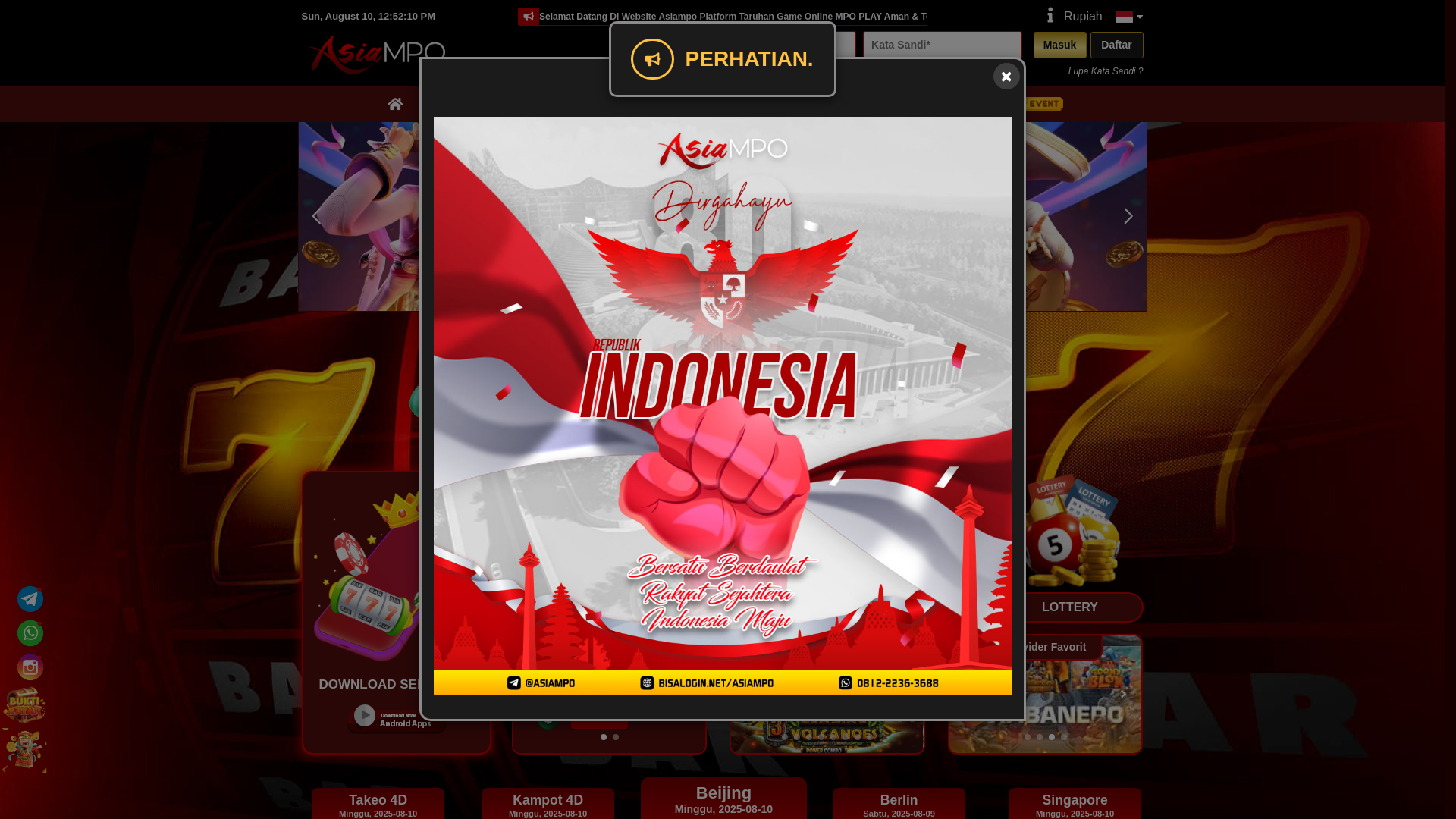 website screenshot of https://daftarasiampo.org/