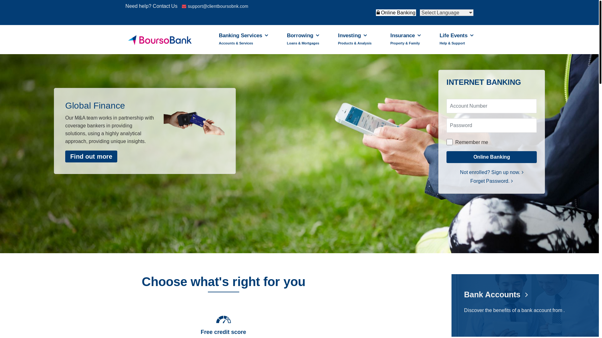 website screenshot of https://clientboursobnk.com/