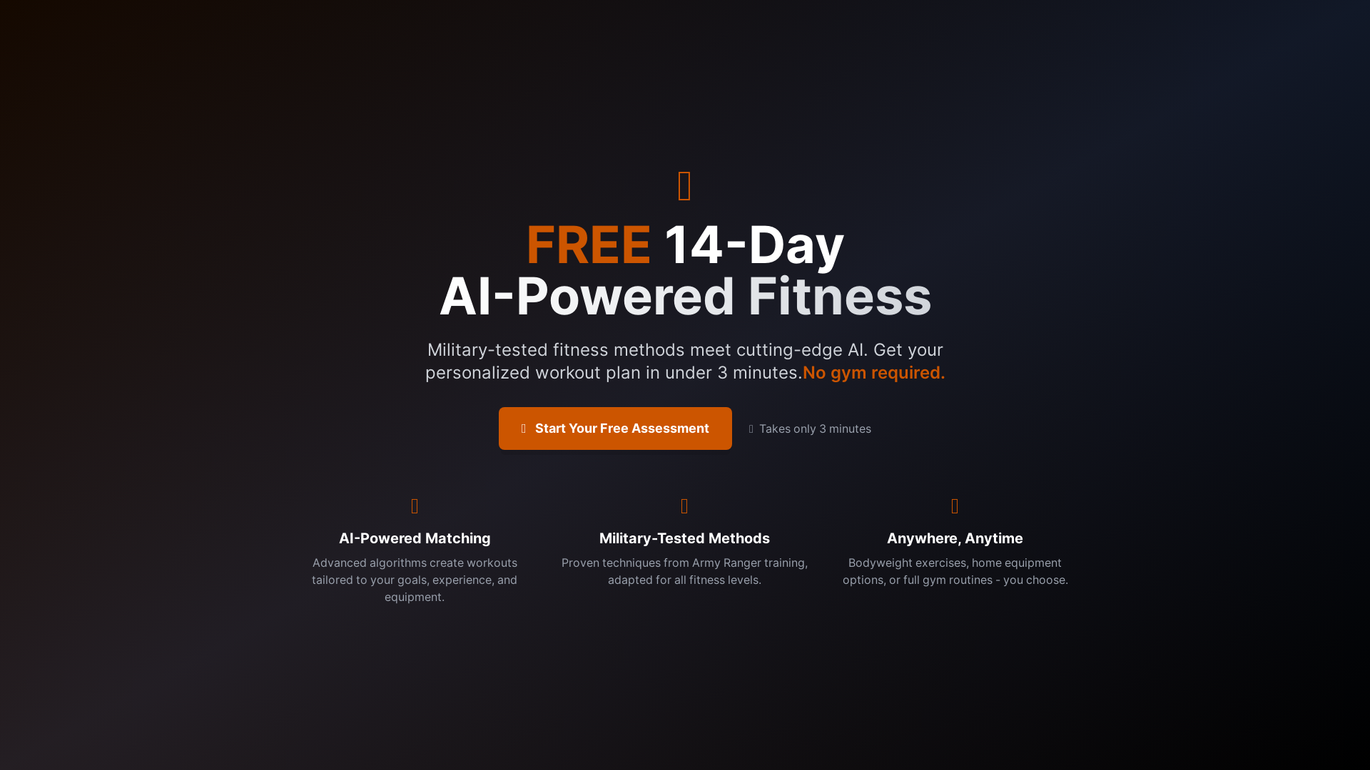 website screenshot of https://harmonized-fitness.pages.dev/