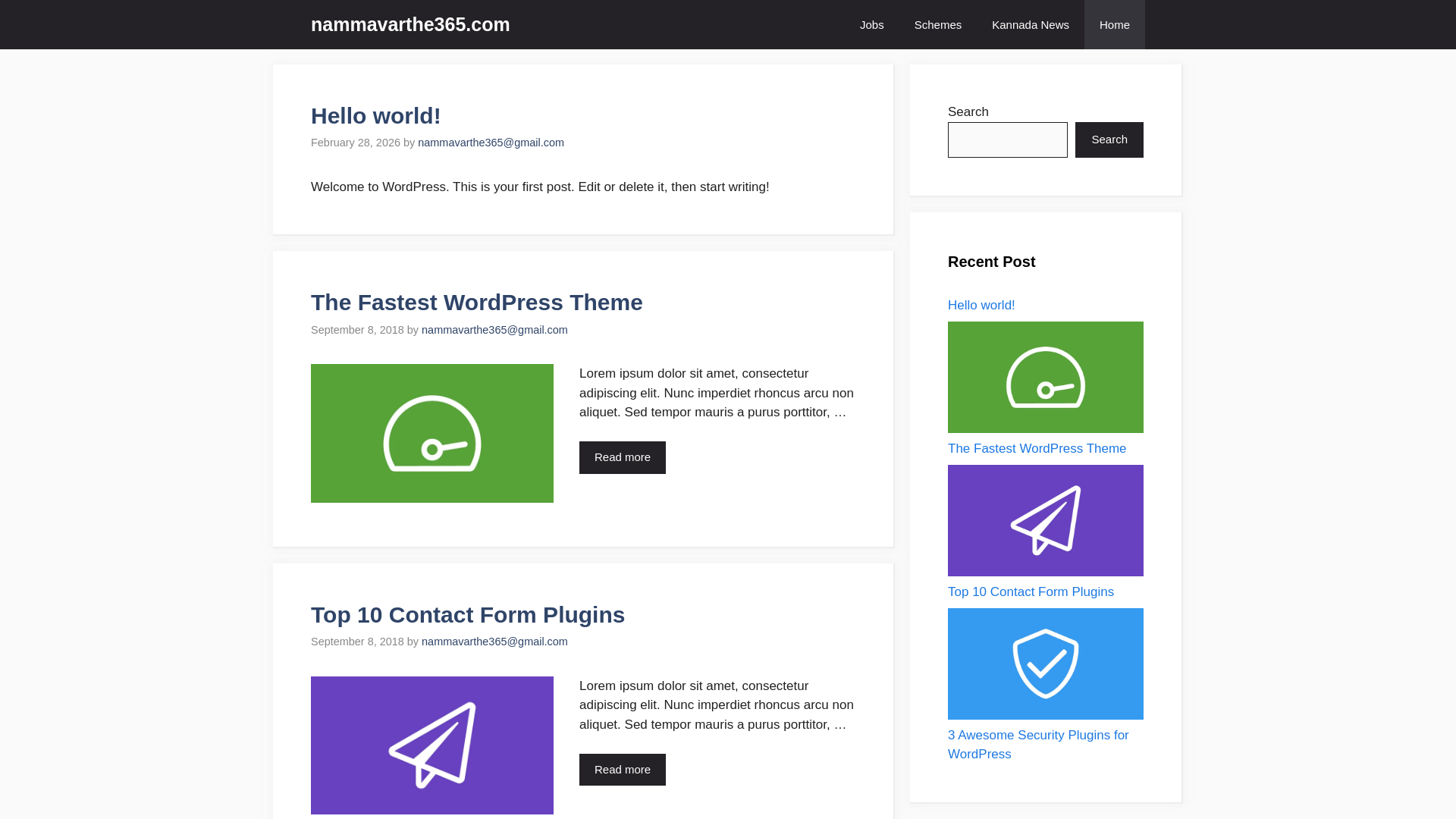 website screenshot of https://nammavarthe365.com/
