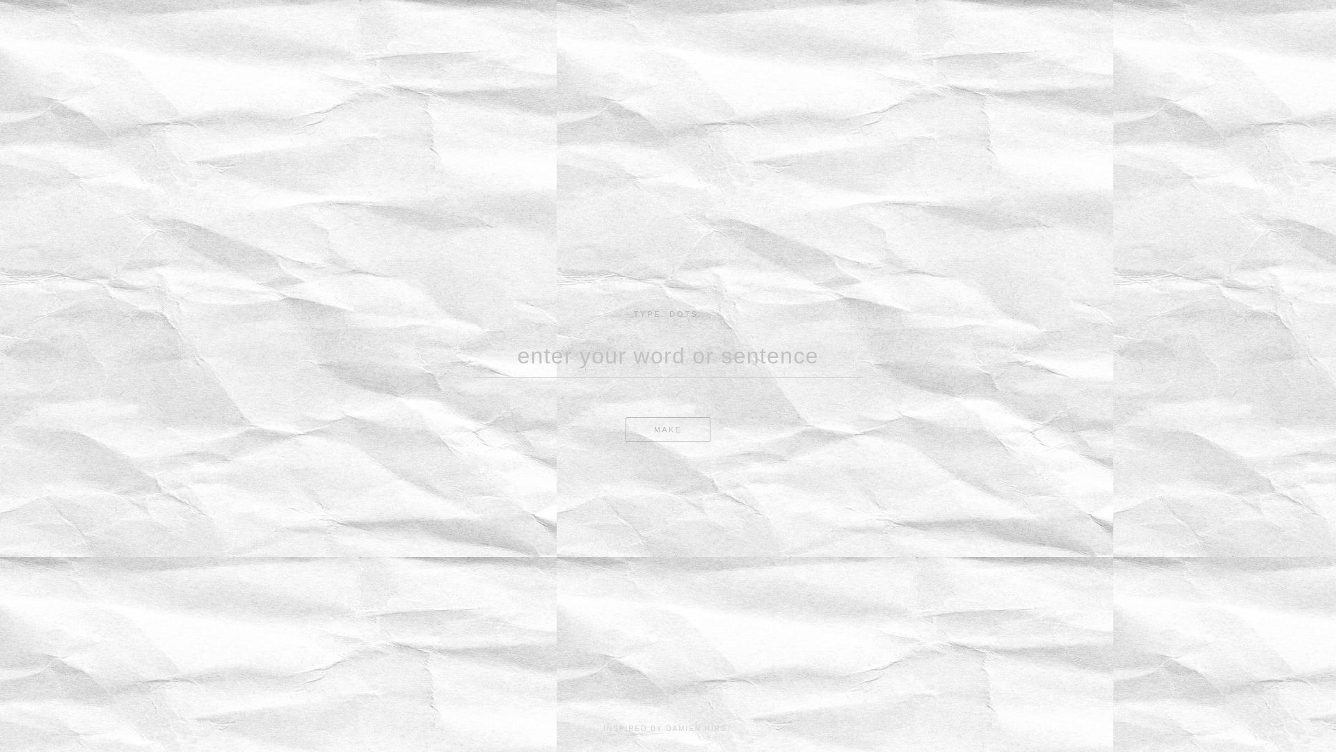 website screenshot of https://typedots.com