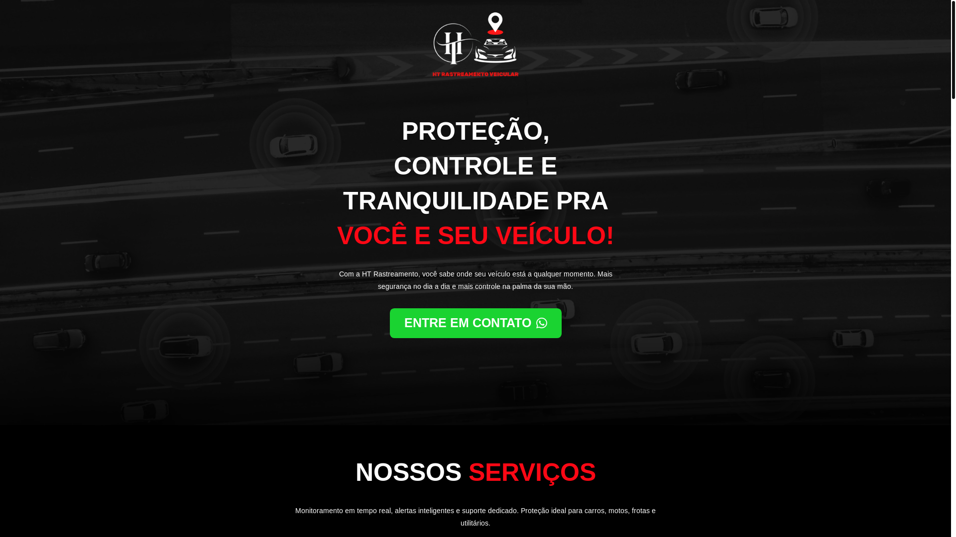 website screenshot of https://htrastreamento.com.br/