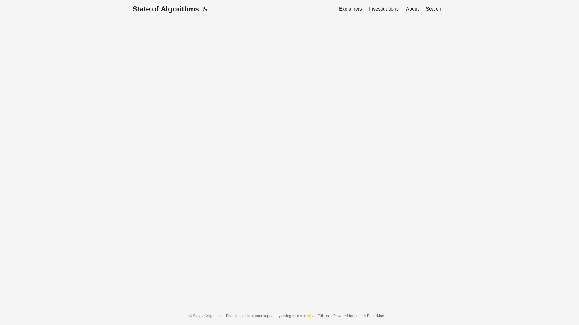website screenshot of https://stateofalgorithms.pages.dev/