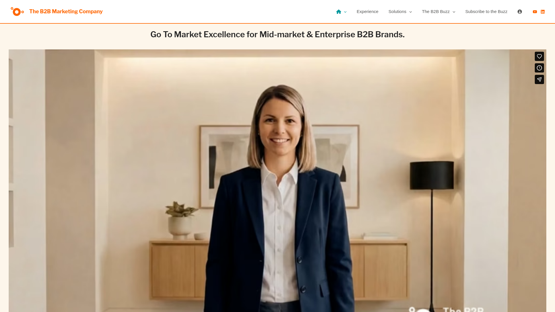 website screenshot of https://theb2bmarketingteam.com/