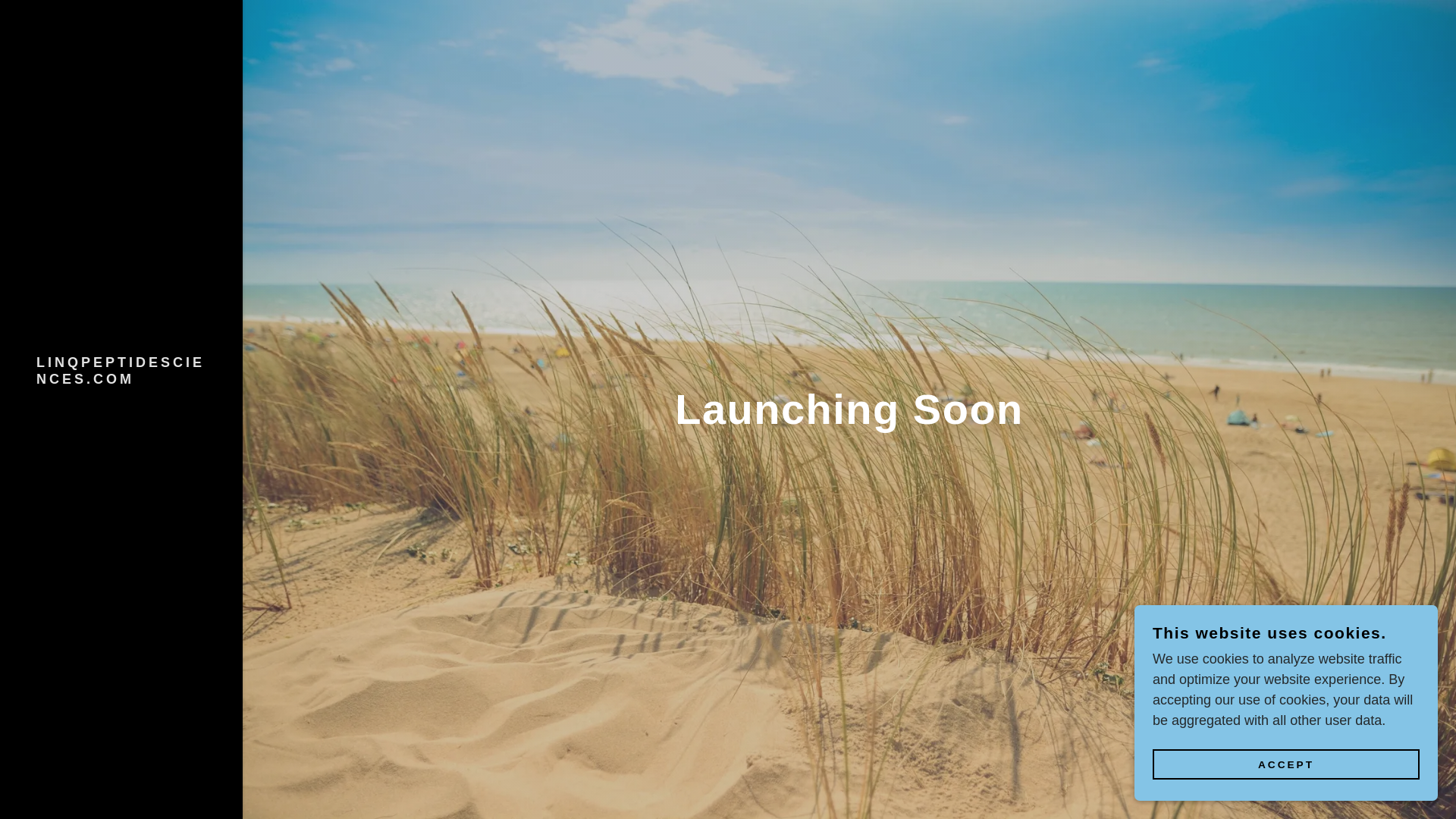 website screenshot of https://linqpeptidesciences.com/