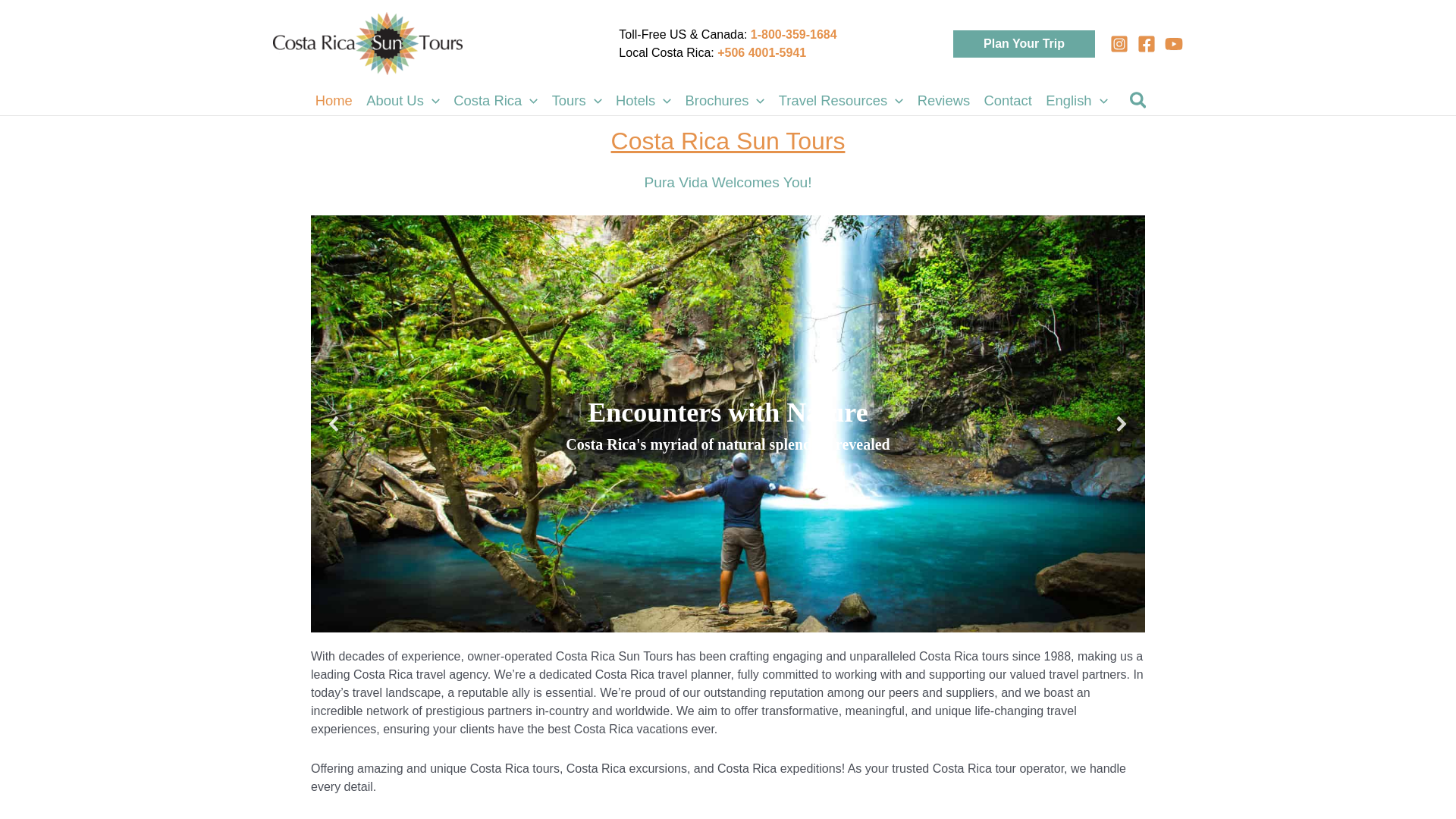 website screenshot of https://crsuntours.com