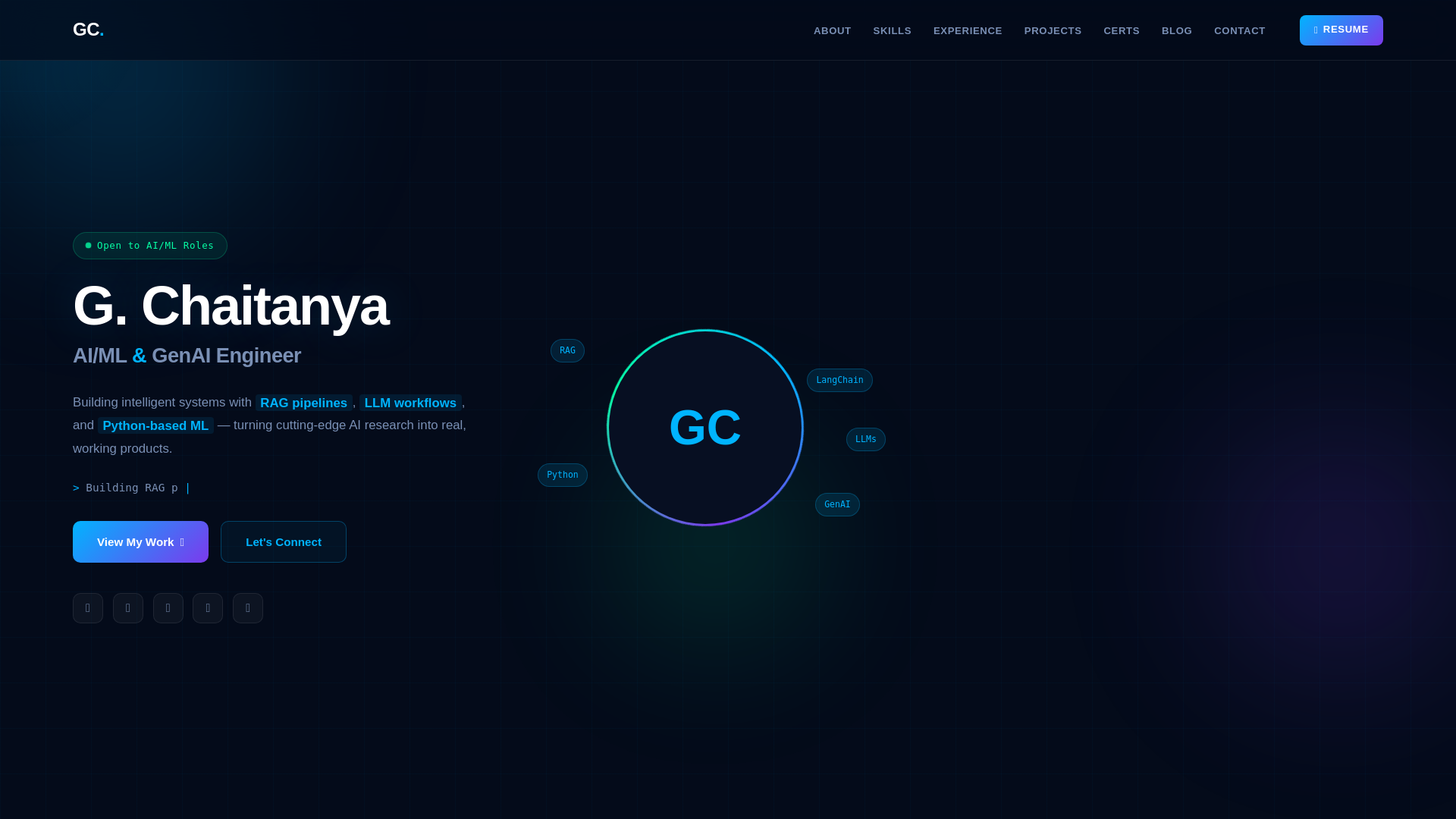 website screenshot of https://chaitanya-portfolio-3jq.pages.dev/