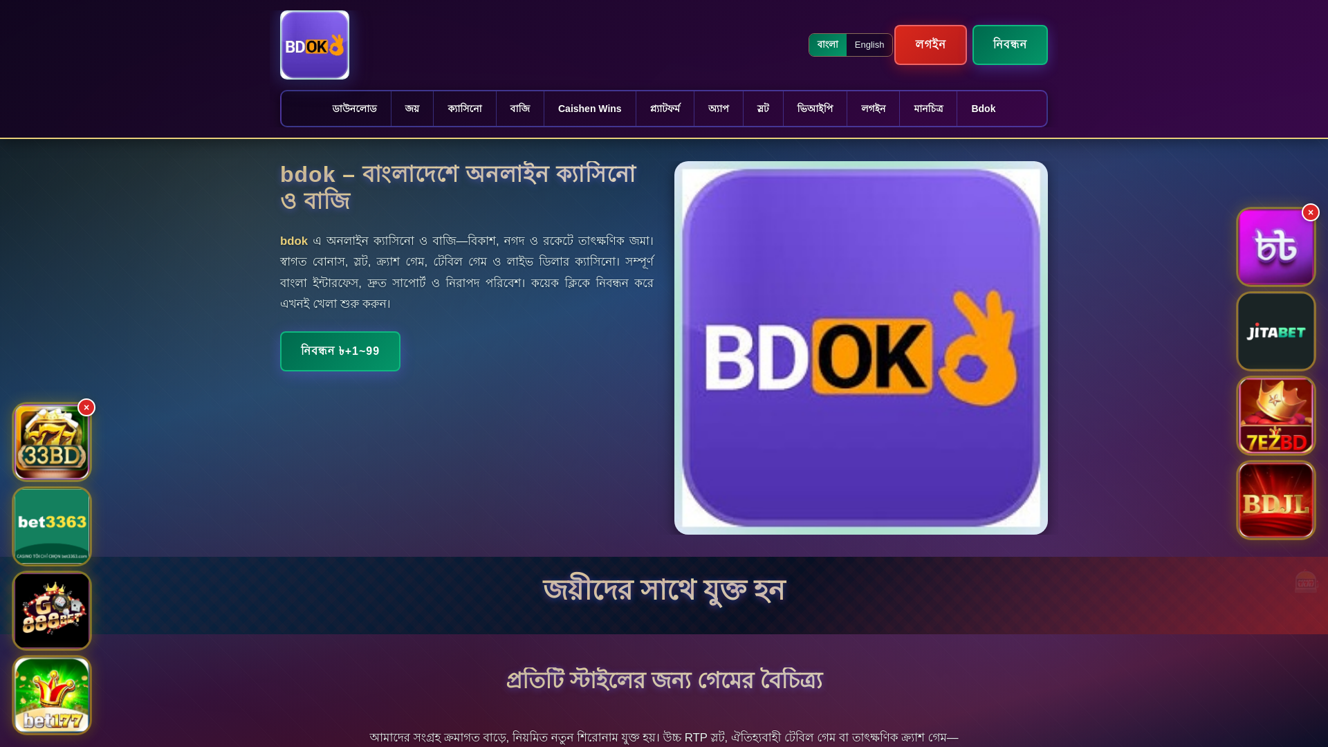 website screenshot of https://bdokek.com/