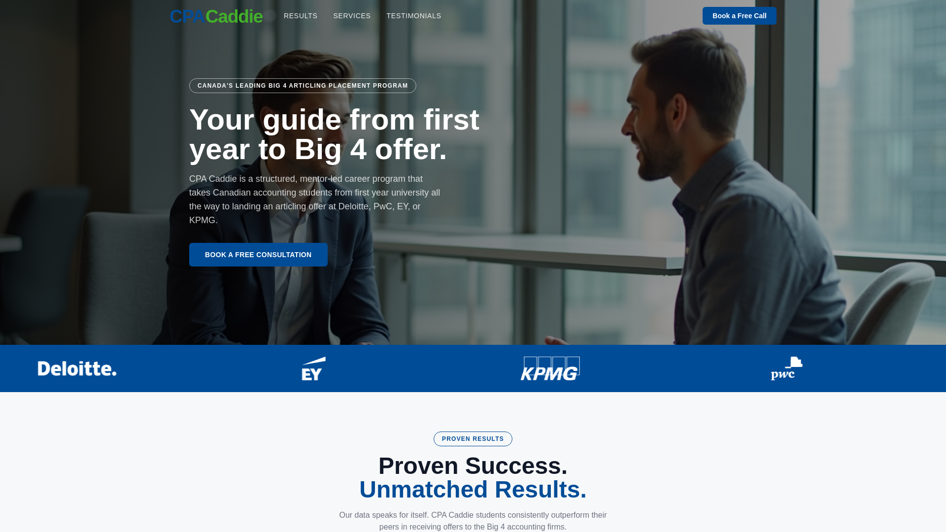 website screenshot of https://cpacaddie.com/