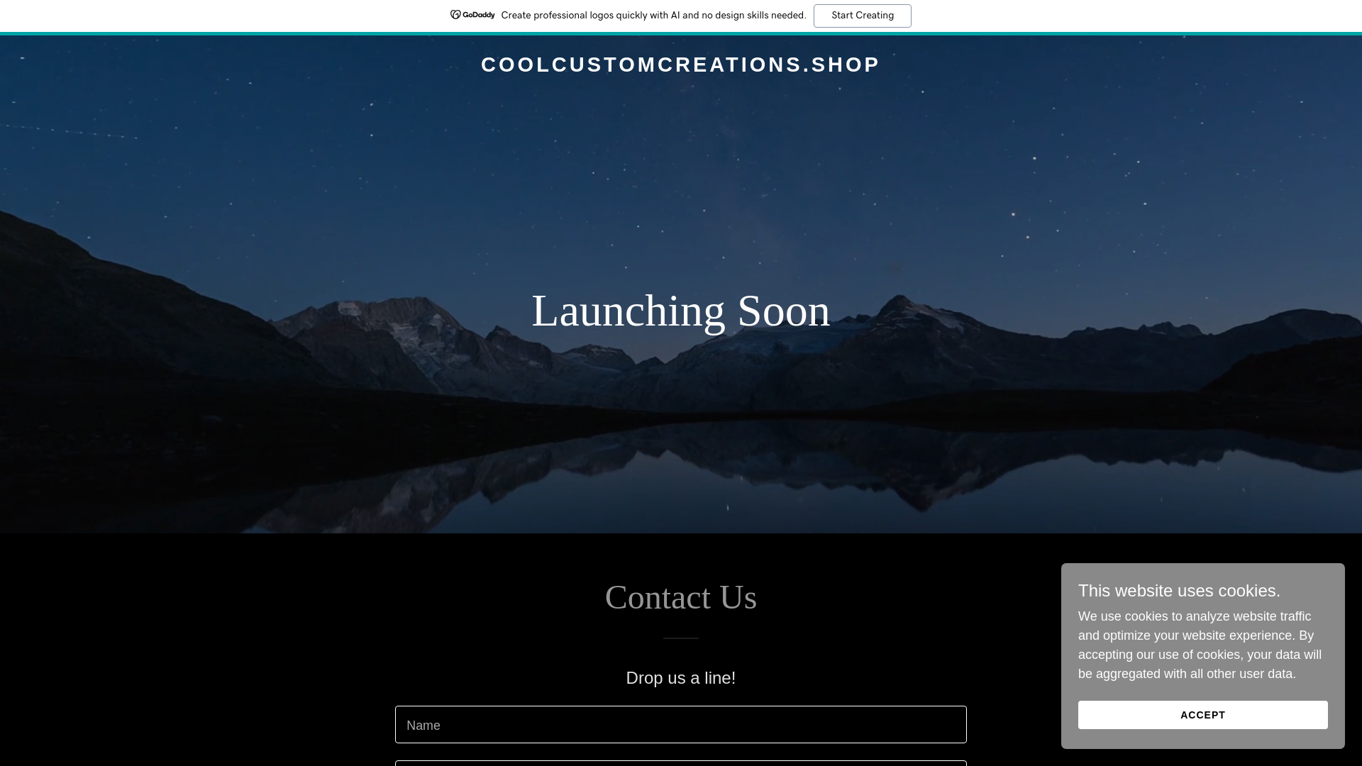 website screenshot of https://coolcustomcreations.shop/