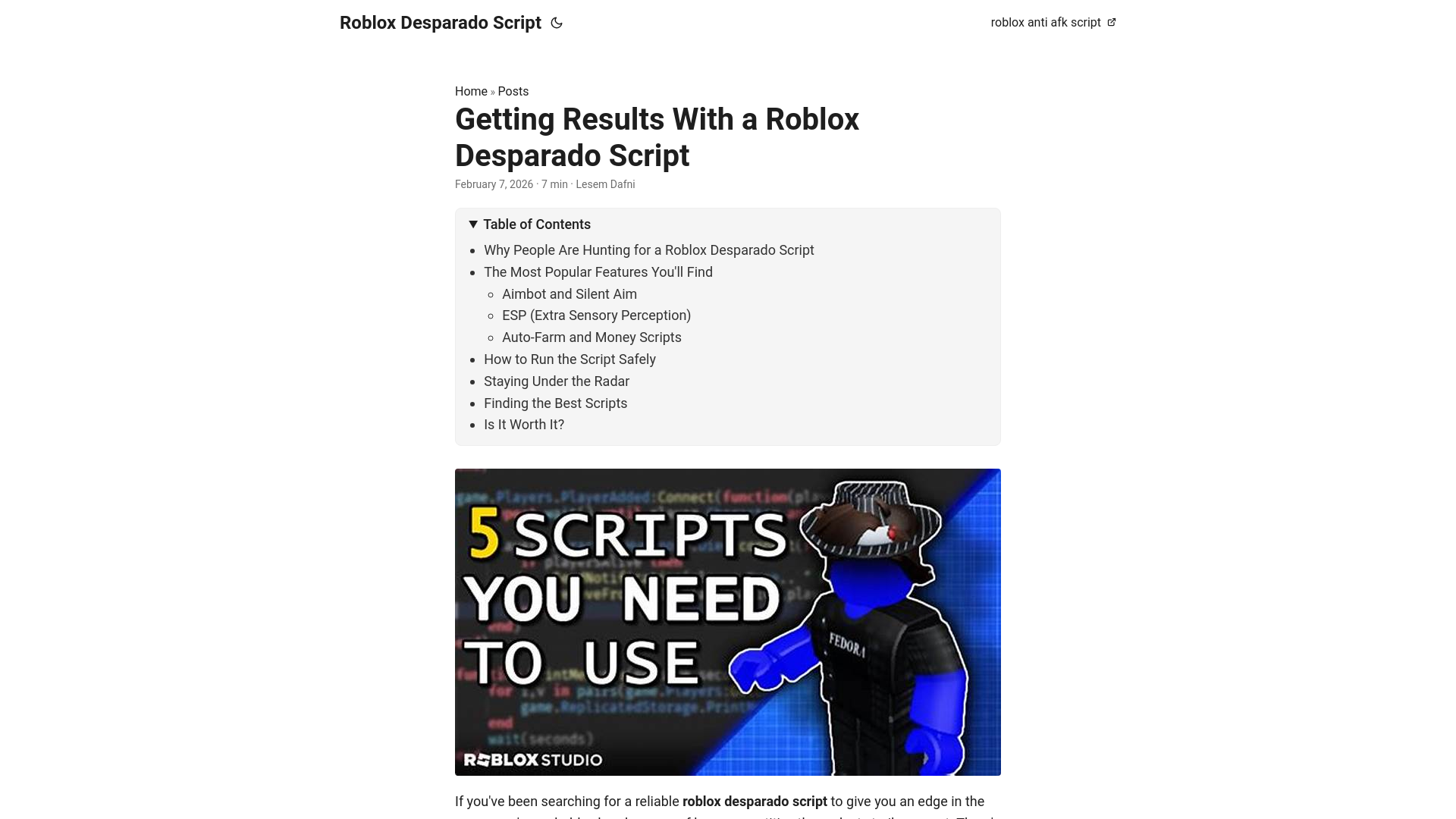 website screenshot of https://roblox-desparado-script.pages.dev/