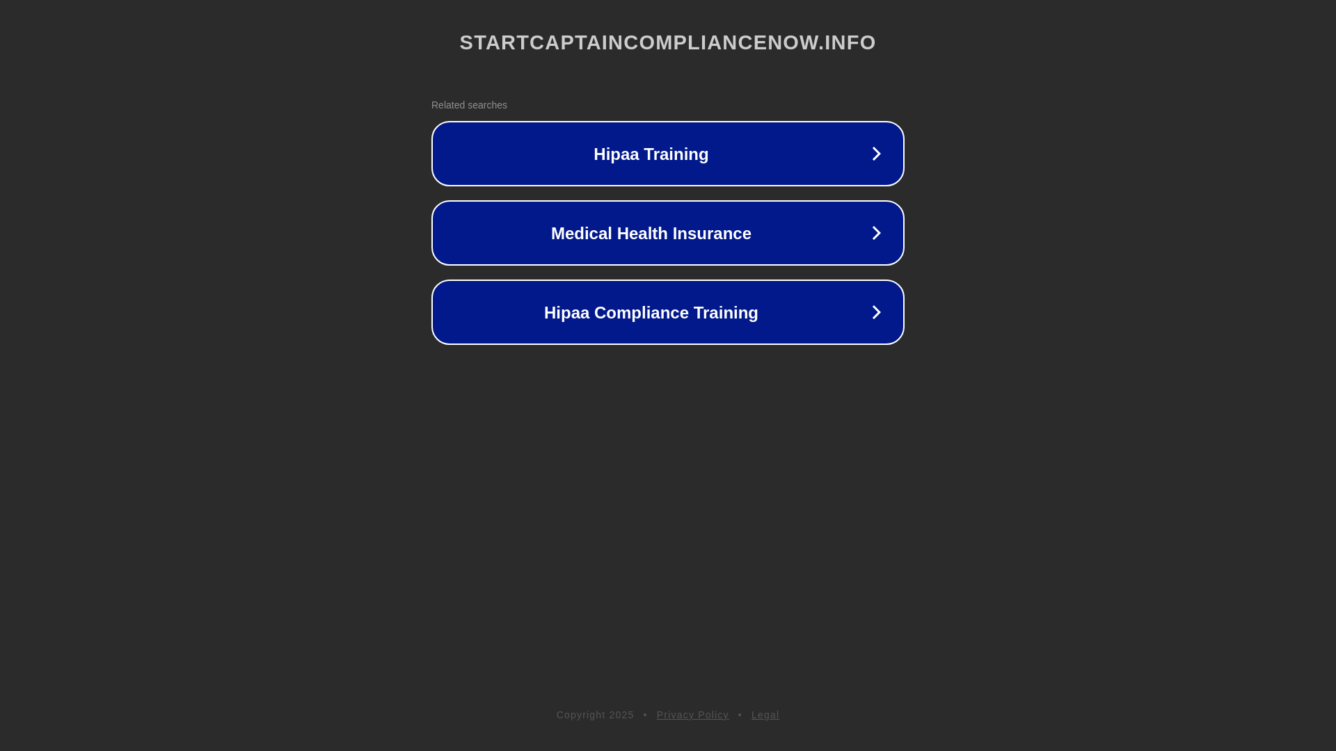 website screenshot of https://startcaptaincompliancenow.info/