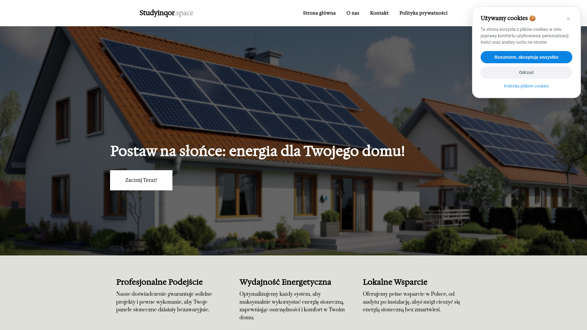 website screenshot of https://studyinqor.space