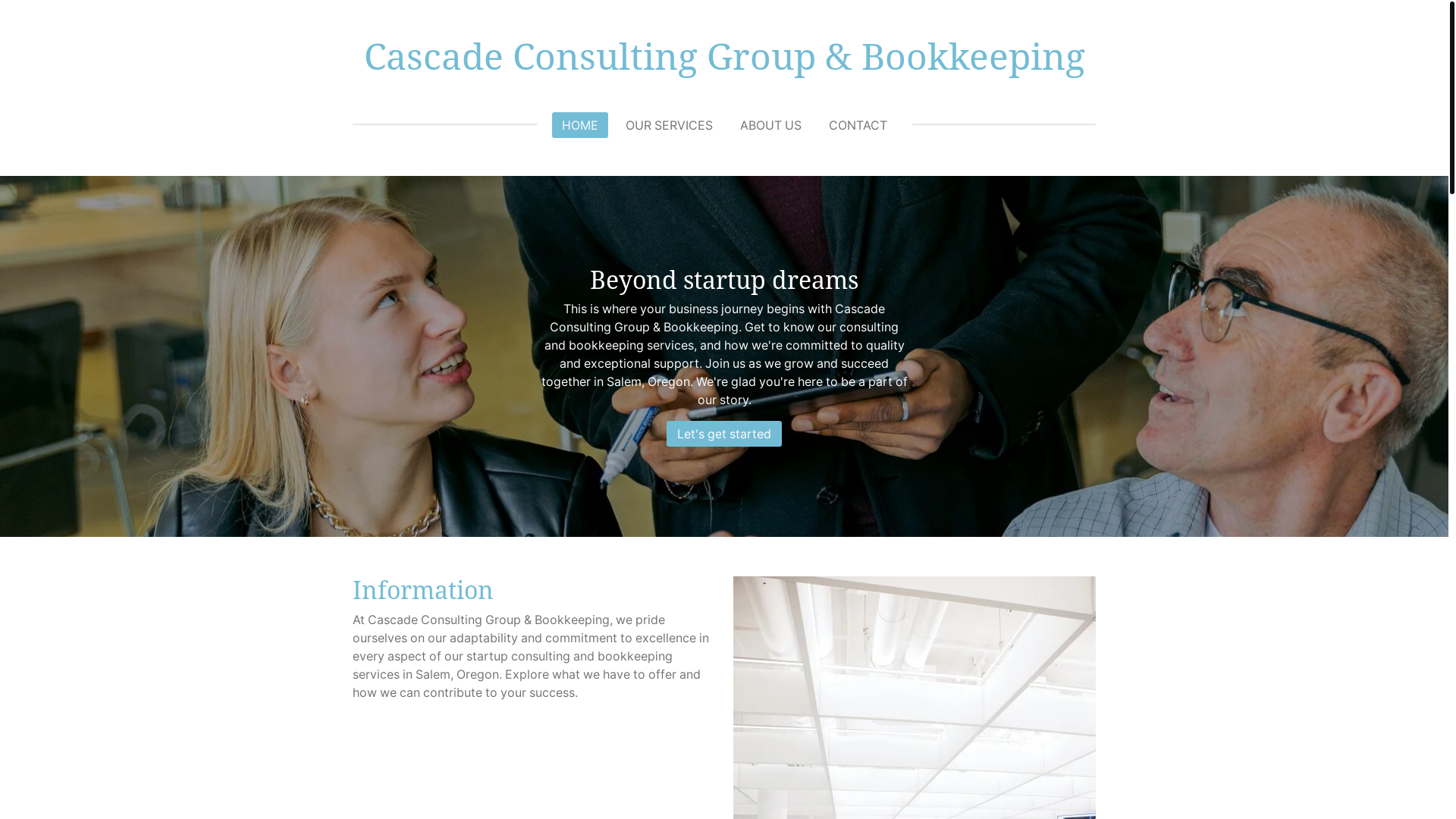 website screenshot of https://cascadeconsultingbookkeeping.com/