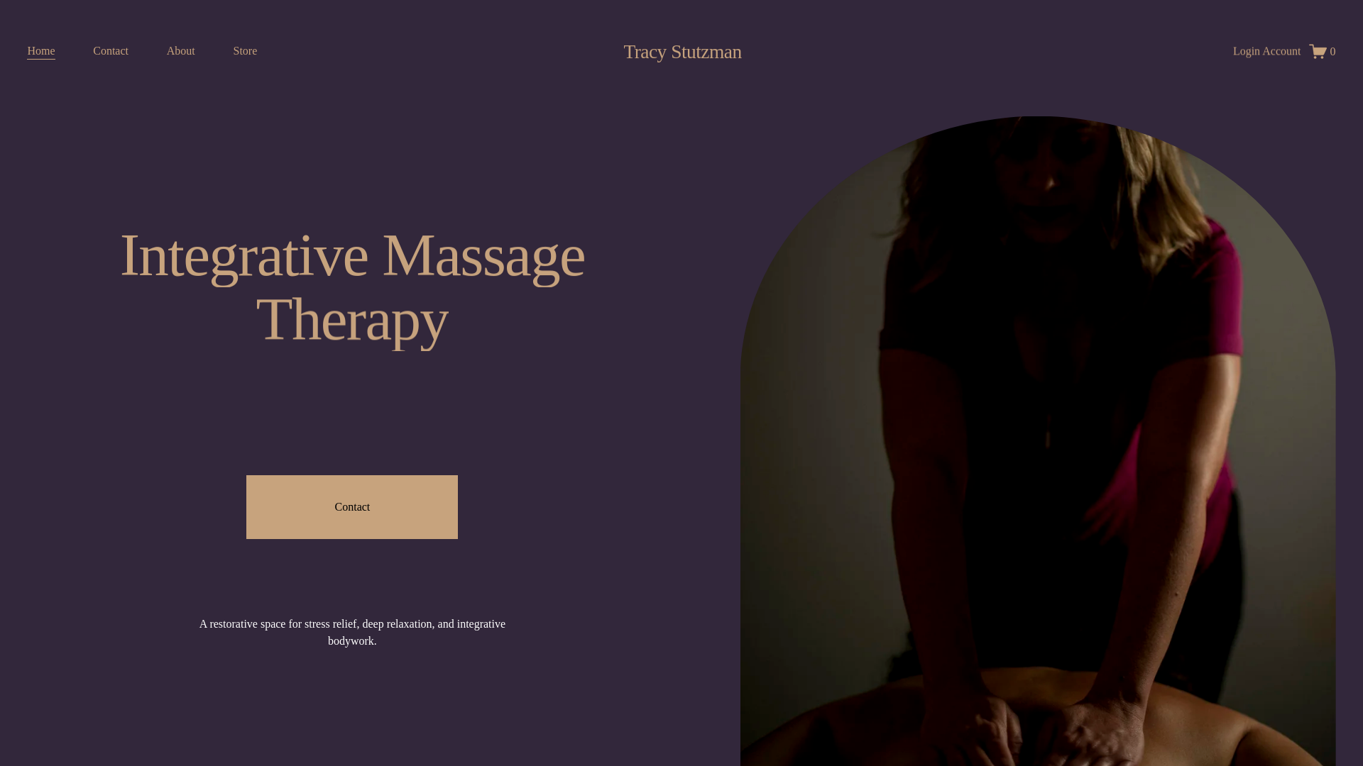 website screenshot of https://tracystutzman.com/