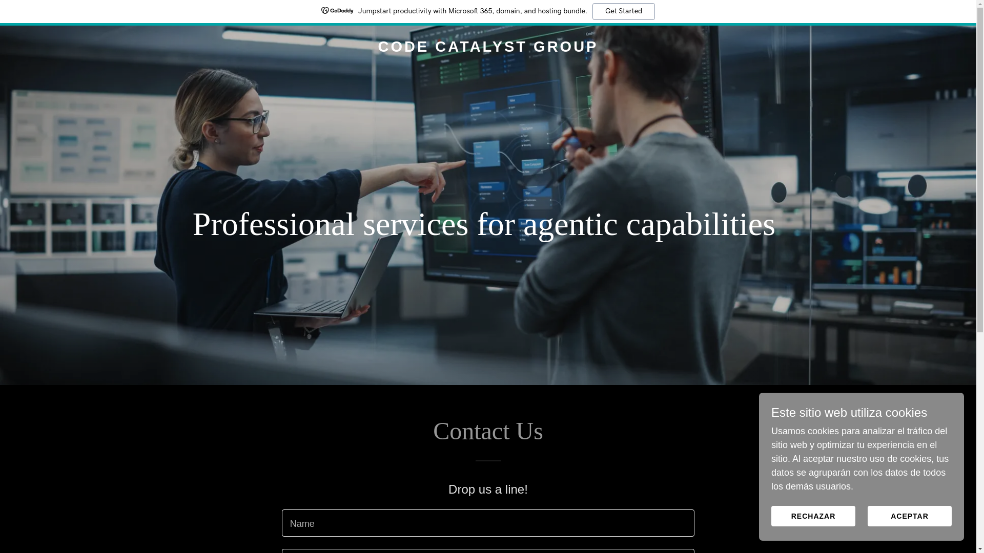 website screenshot of https://codecatalystgroup.com/
