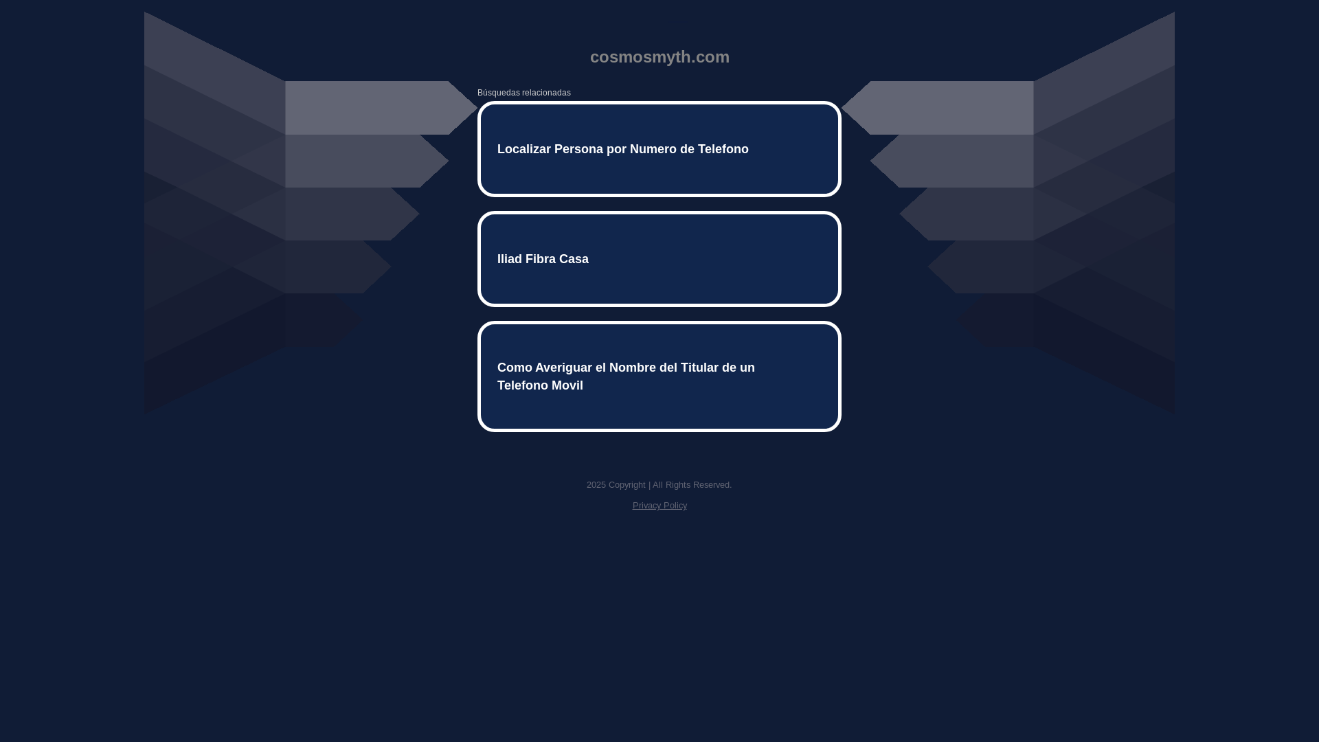 website screenshot of https://cosmosmyth.com/