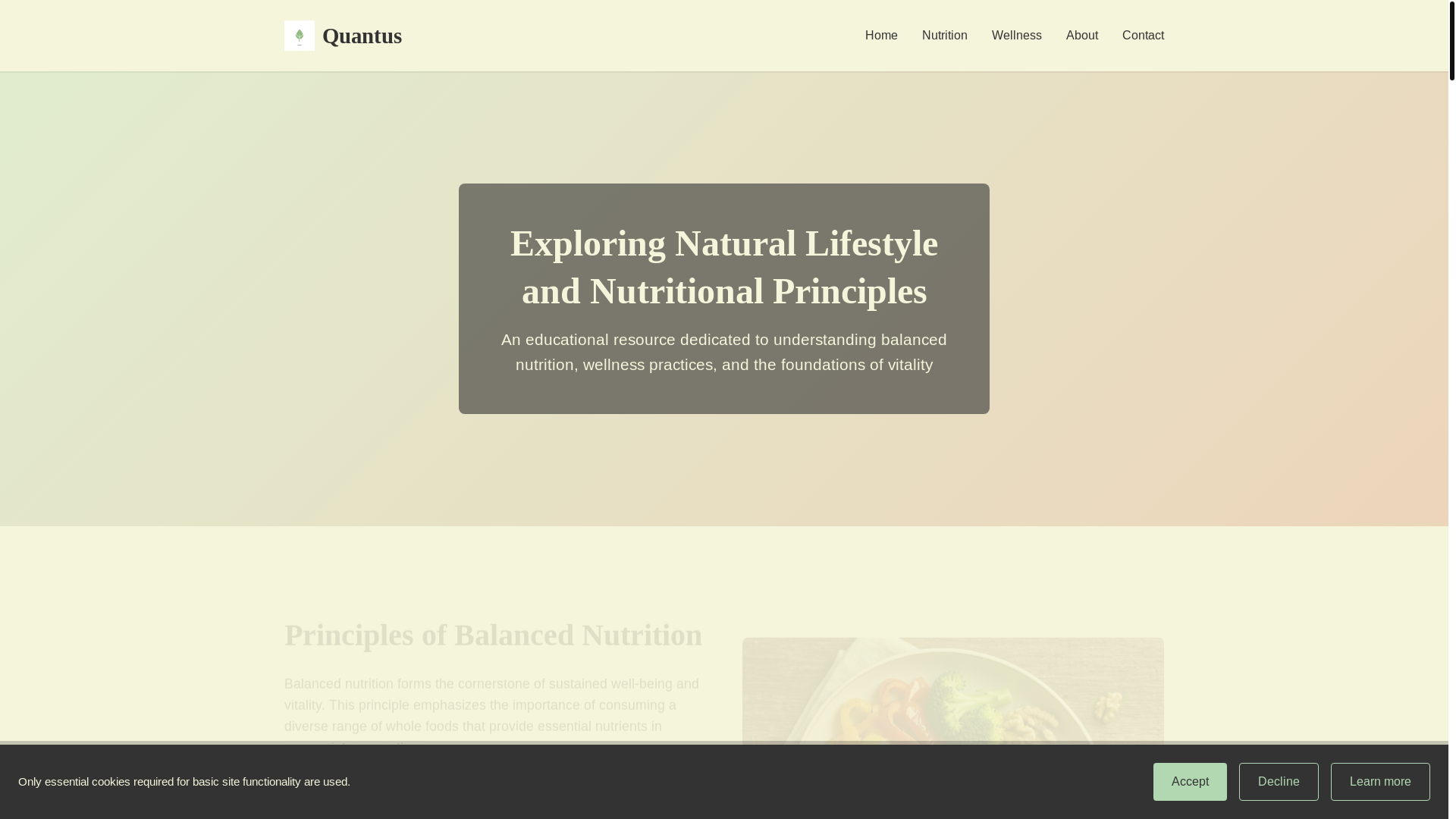 website screenshot of https://quantussq.info/