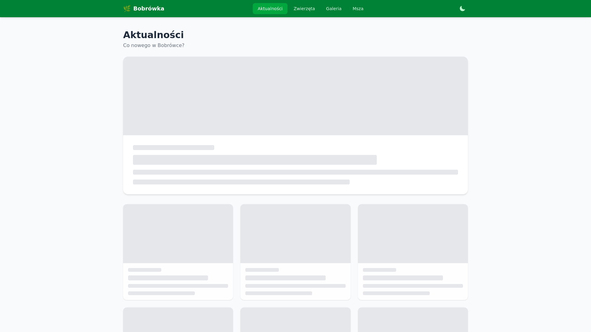 website screenshot of https://nowinybobrowka.pl/