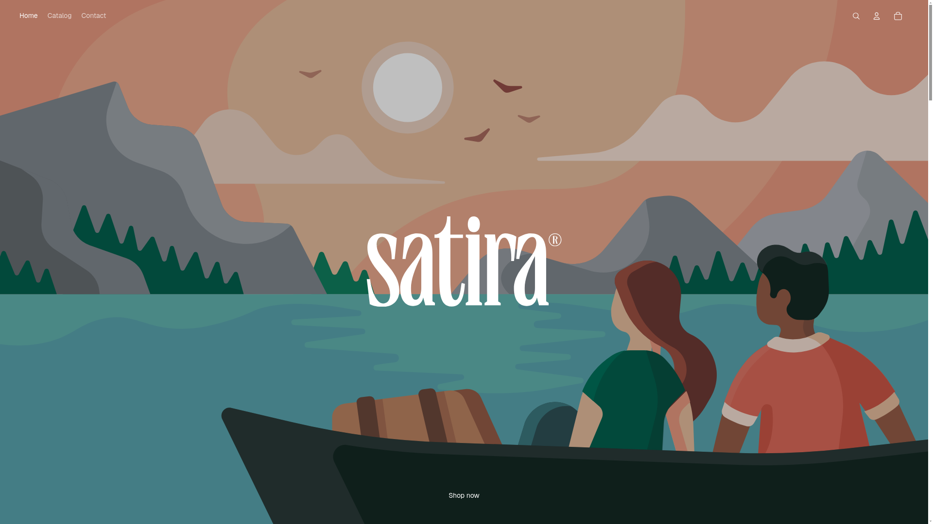 website screenshot of https://satira.shop/