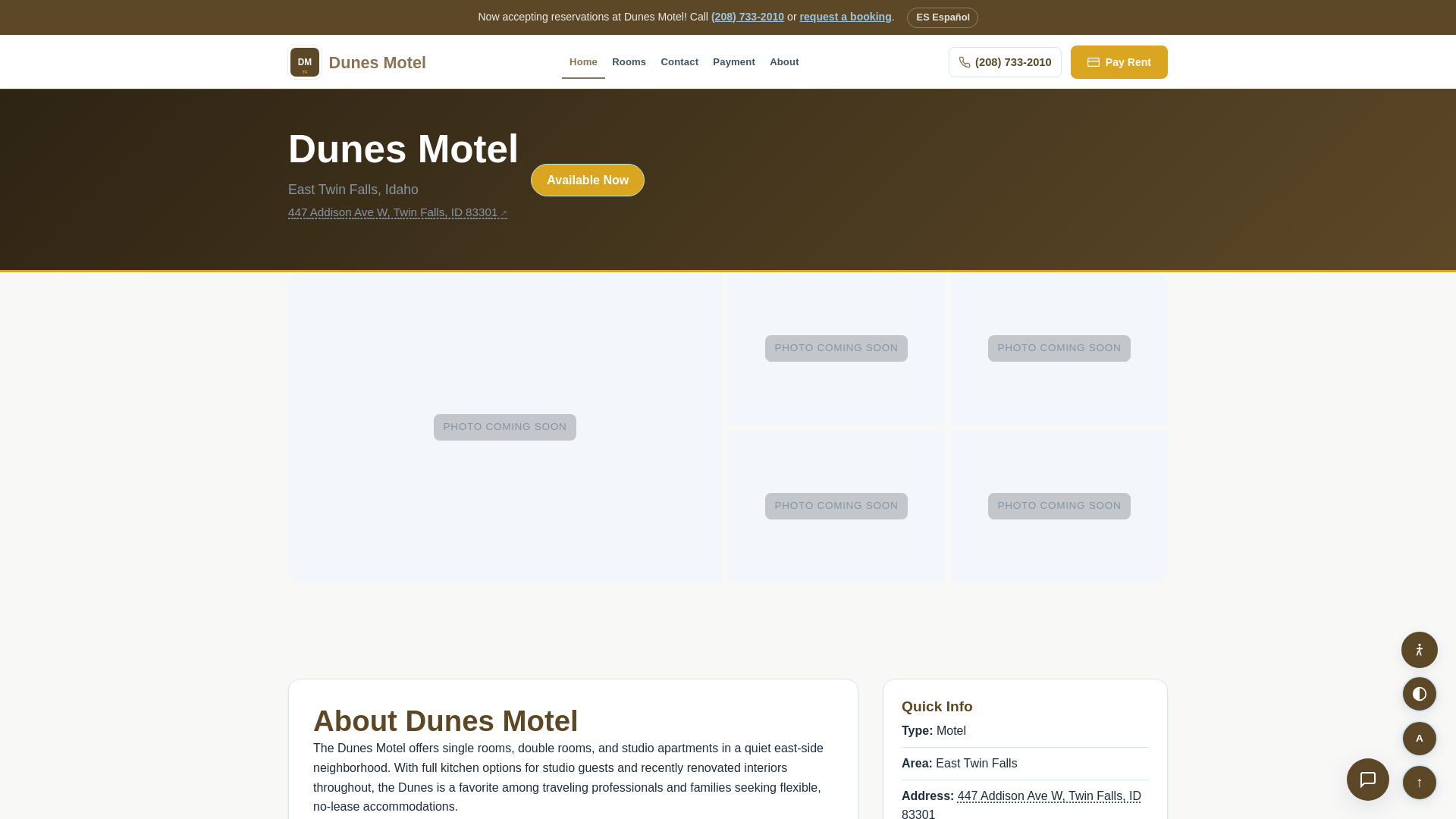 website screenshot of https://dunestf.com/