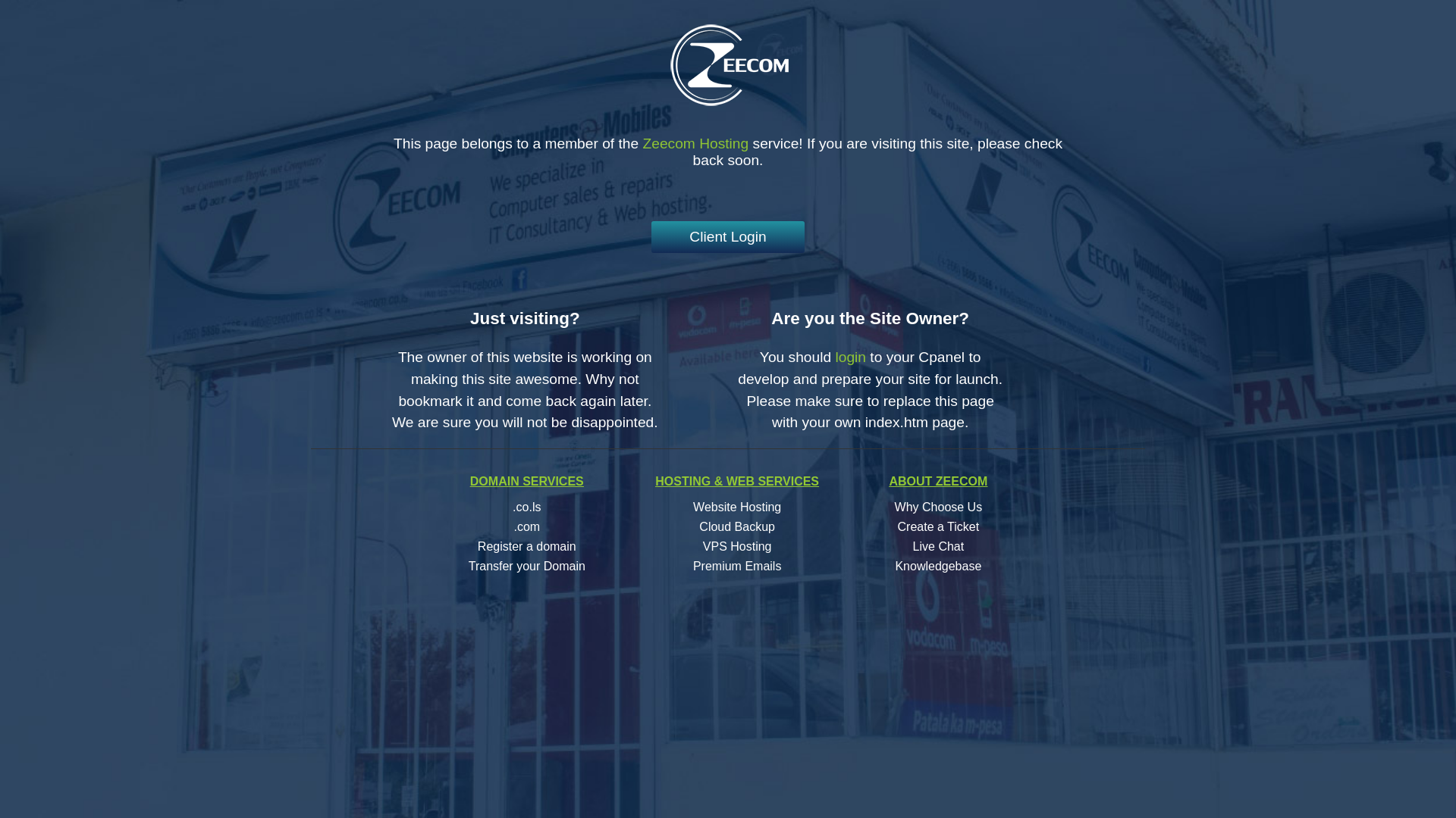 website screenshot of https://peekayholdings.co.ls/