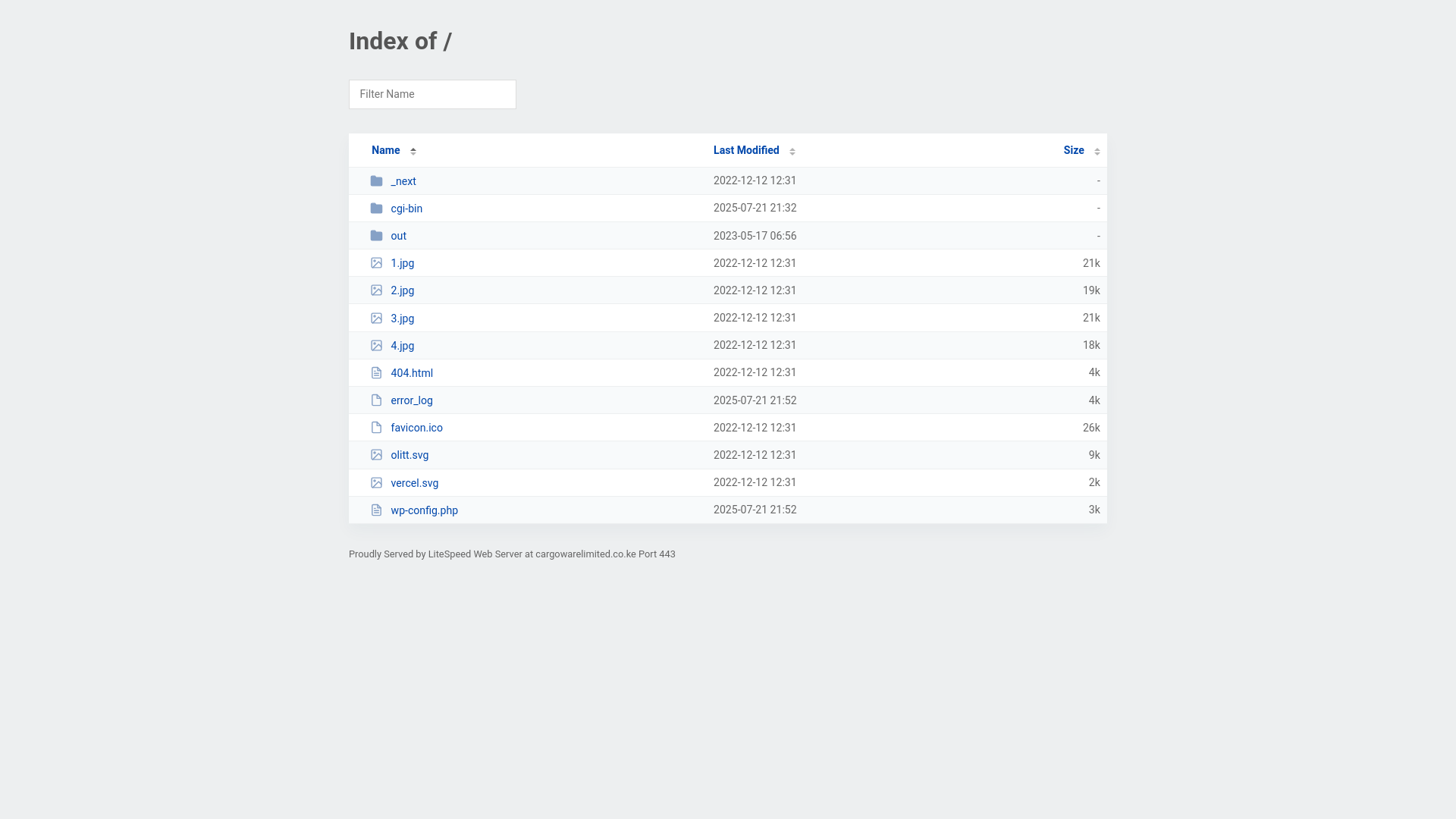 website screenshot of https://cargowarelimited.co.ke/
